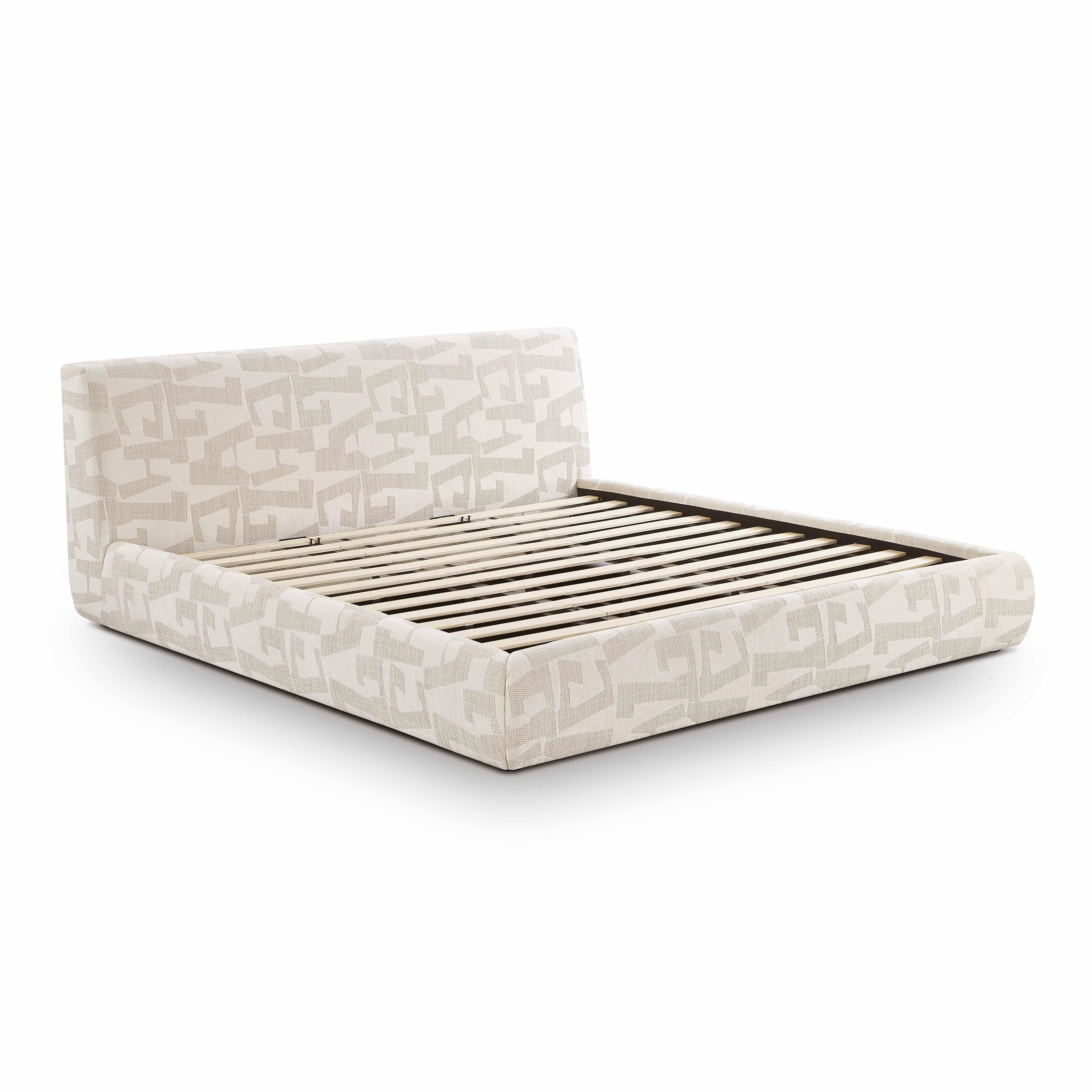 Isla Cream Jacquard Pattern Bed
