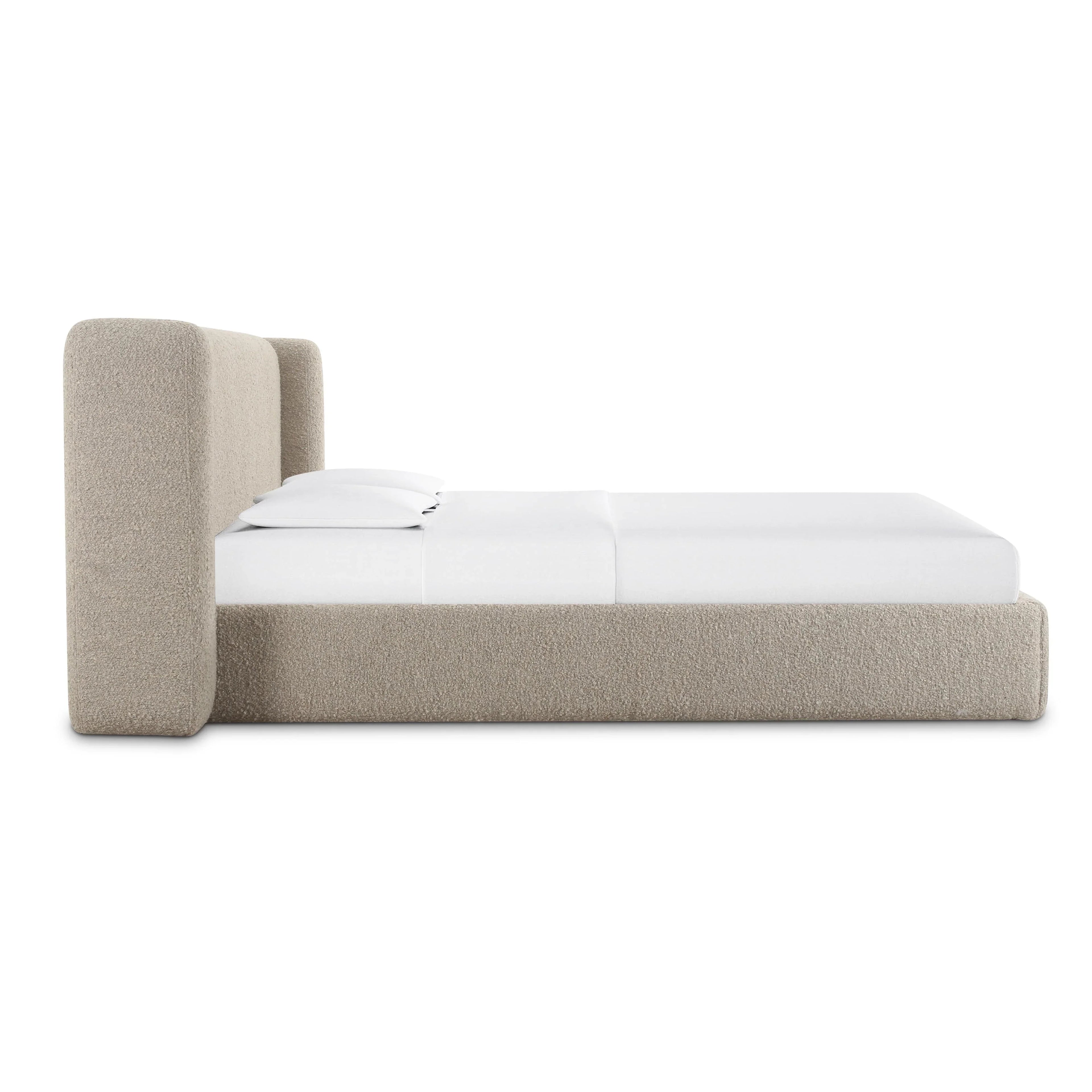 Babette Tan Contract-Grade Boucle Bed
