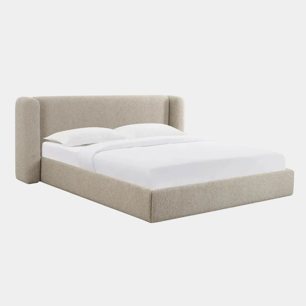 Babette Tan Contract-Grade Boucle Bed