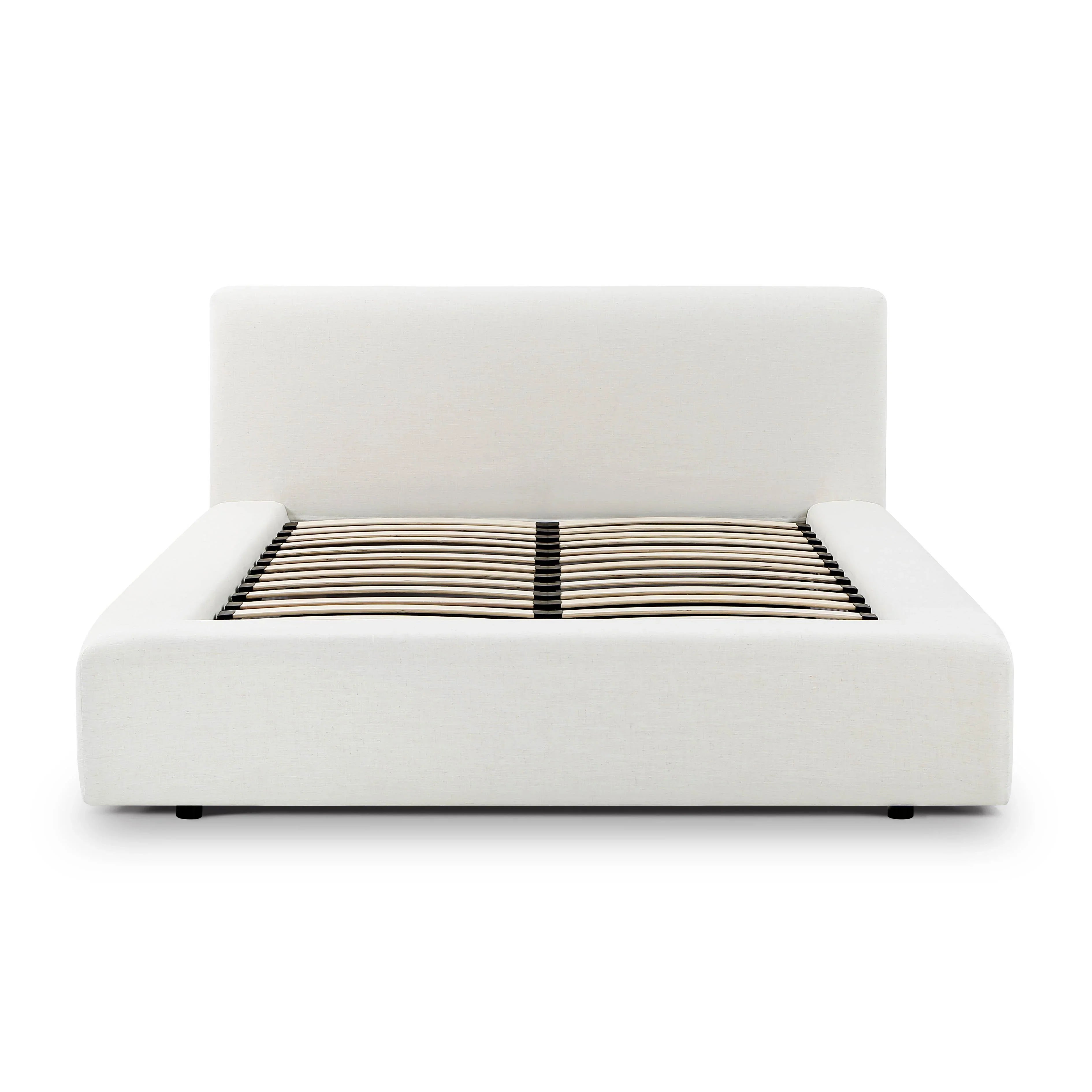 Meena Cream Upcycled Performance Linen Storage Bed