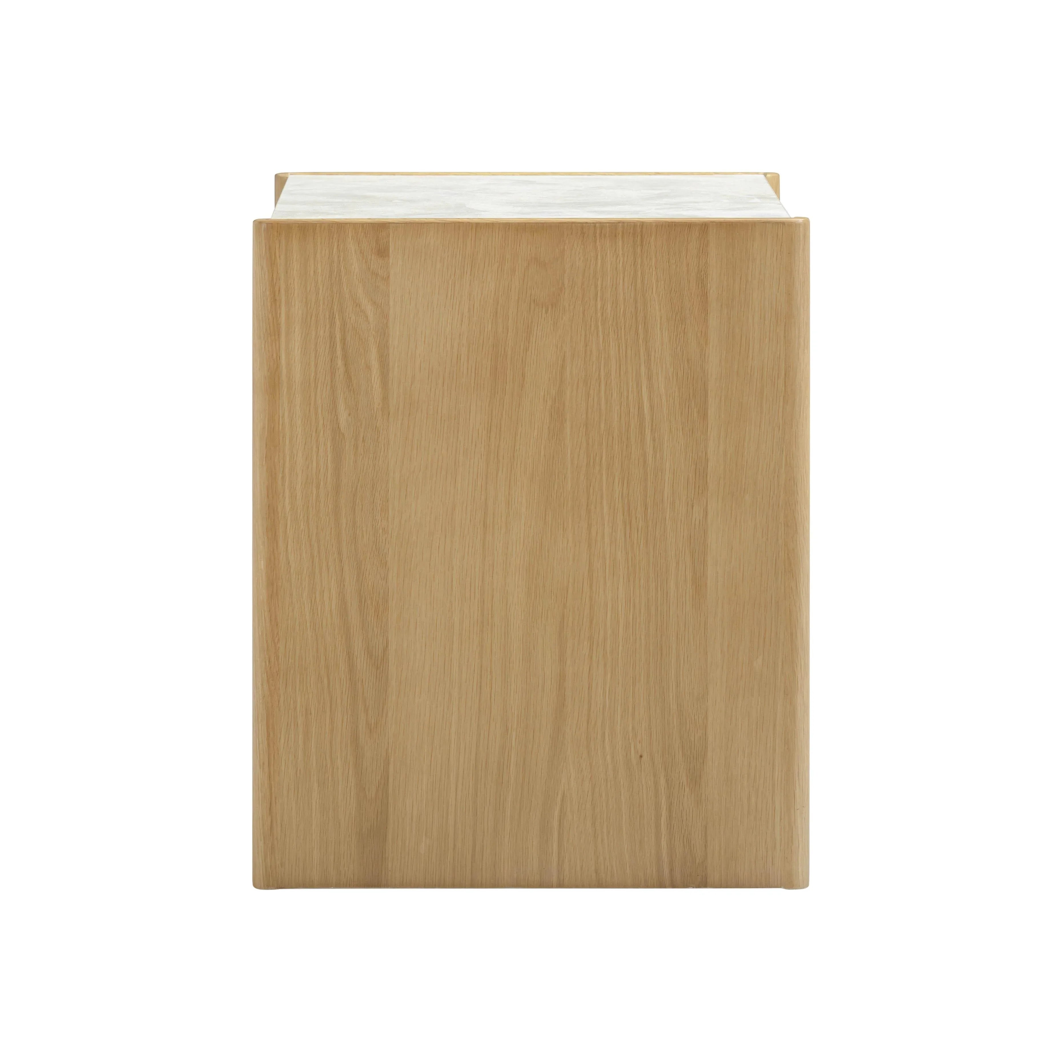 Paige 26" Natural Oak 2-Drawer Nightstand