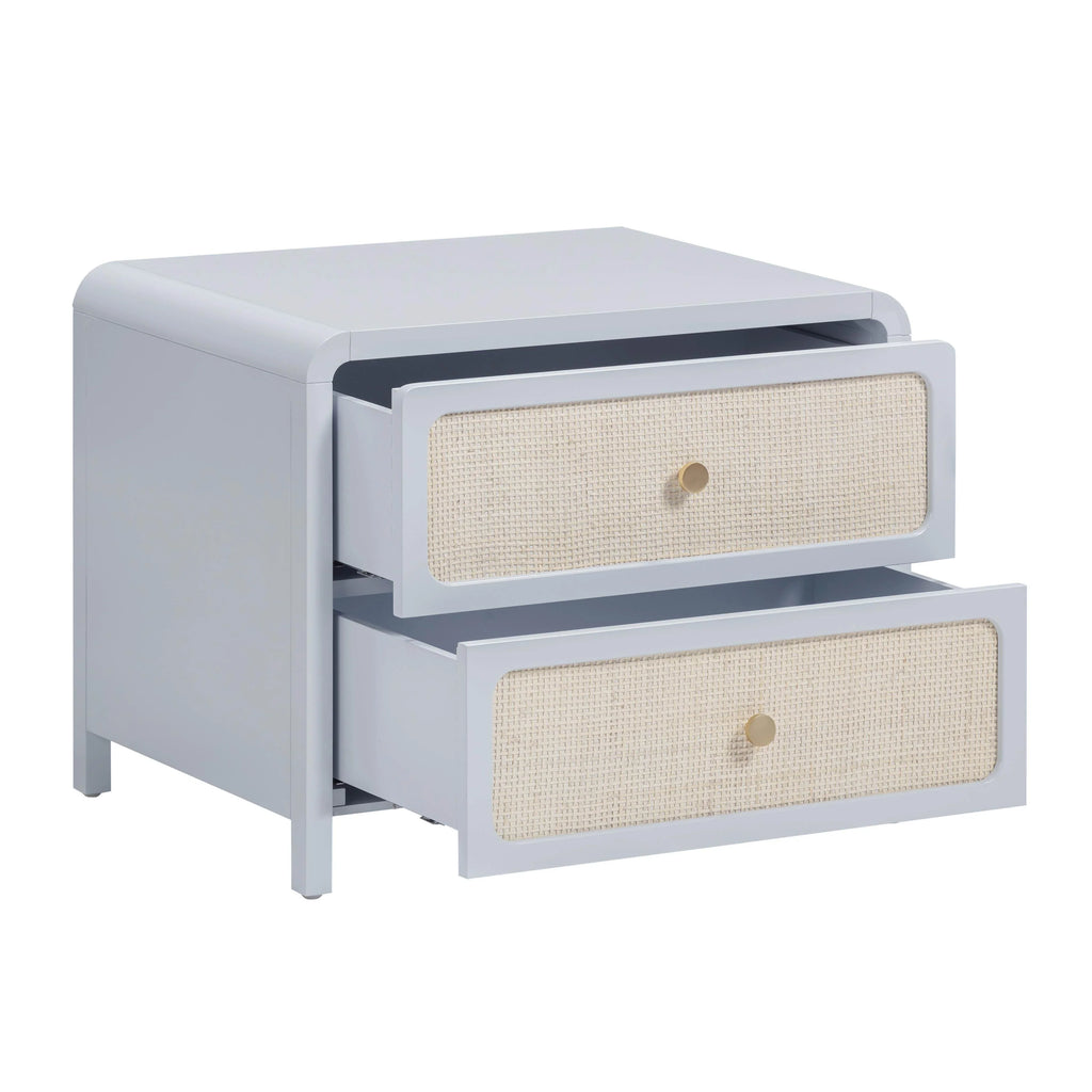 Patty 28" Rattan 2 Drawer Nightstand