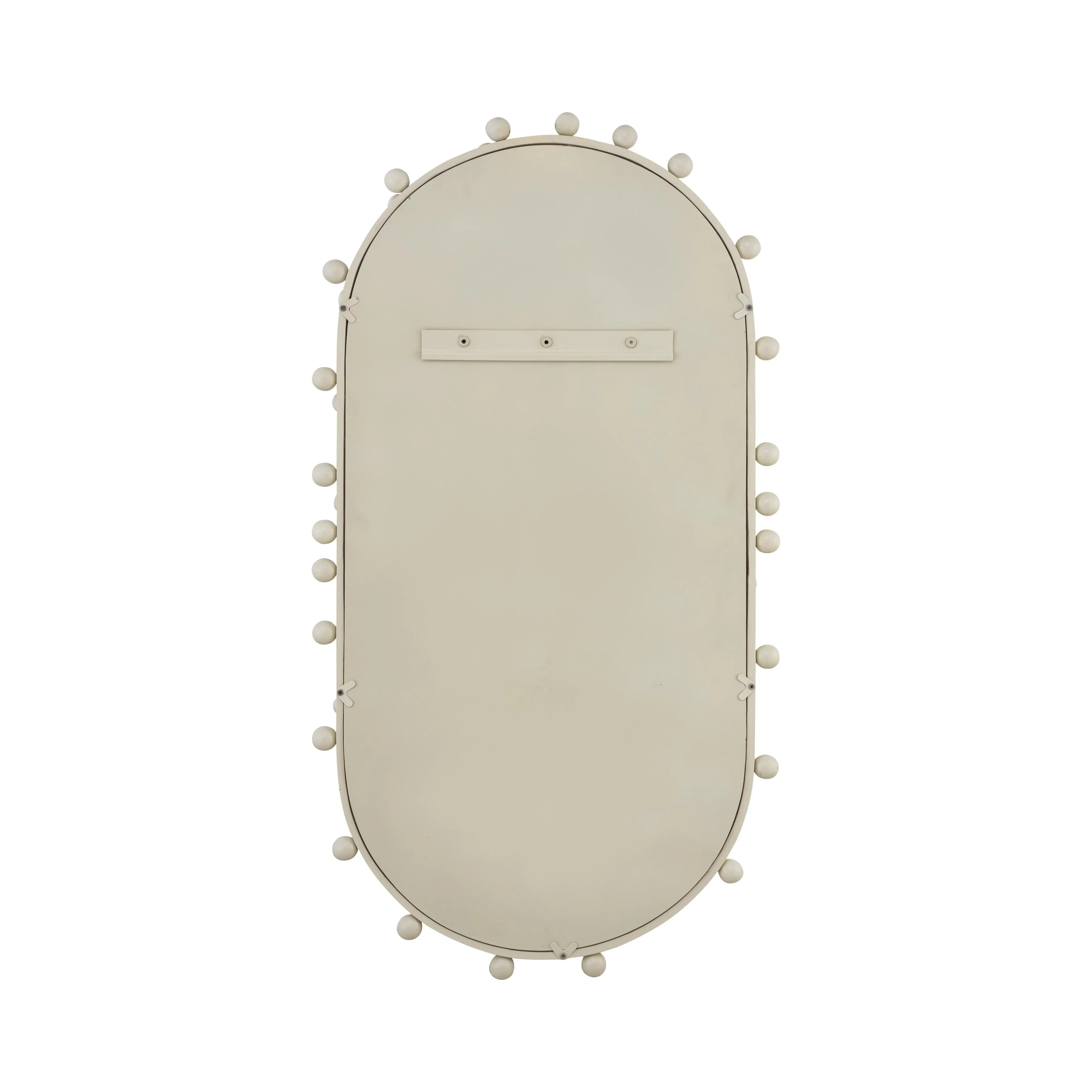 Bubbles Ivory Oval Wall Mirror (17"X31.5"-22.6"X42")