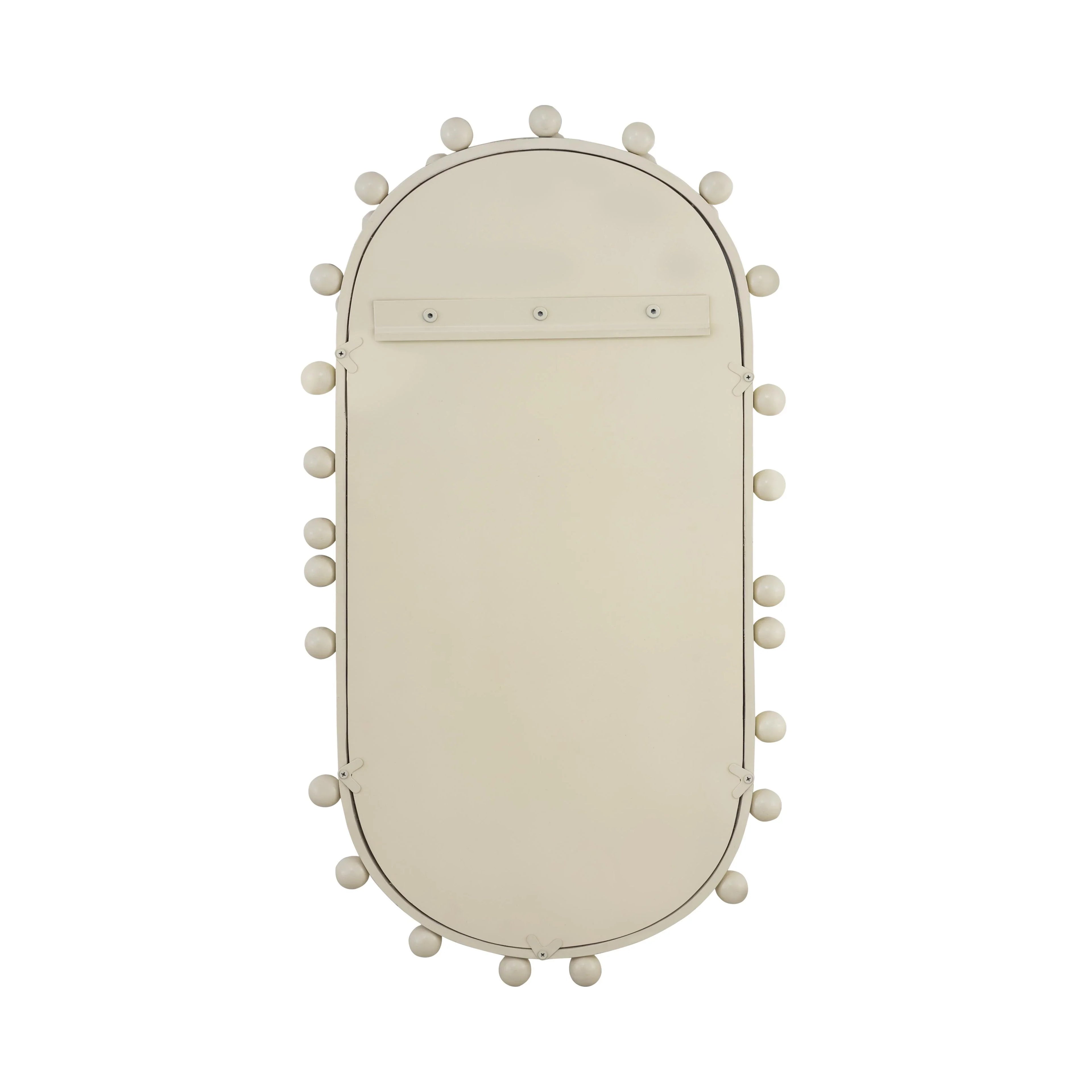 Bubbles Ivory Oval Wall Mirror (17"X31.5"-22.6"X42")