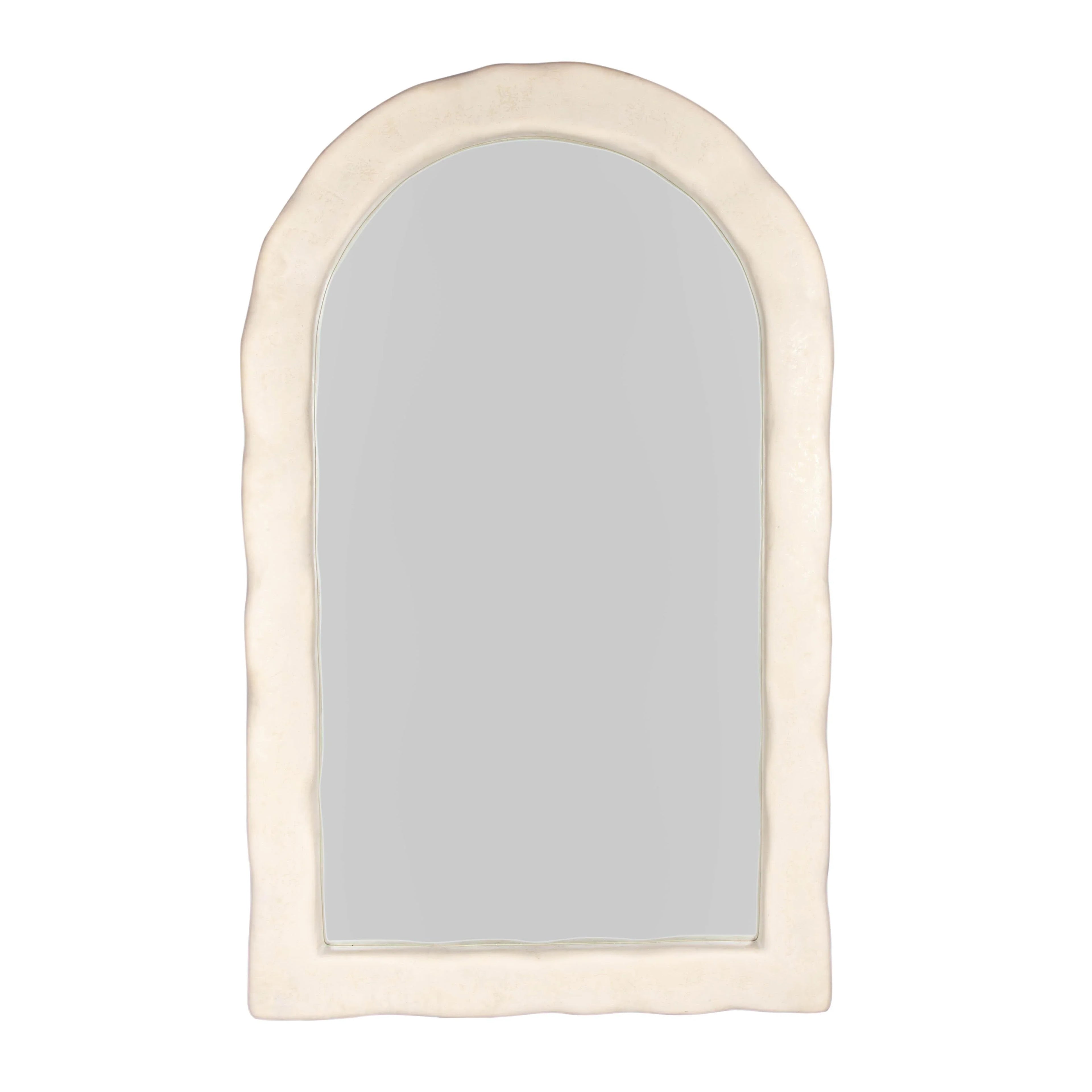 Kaia 48"X79" Cream Textured Floor Mirror