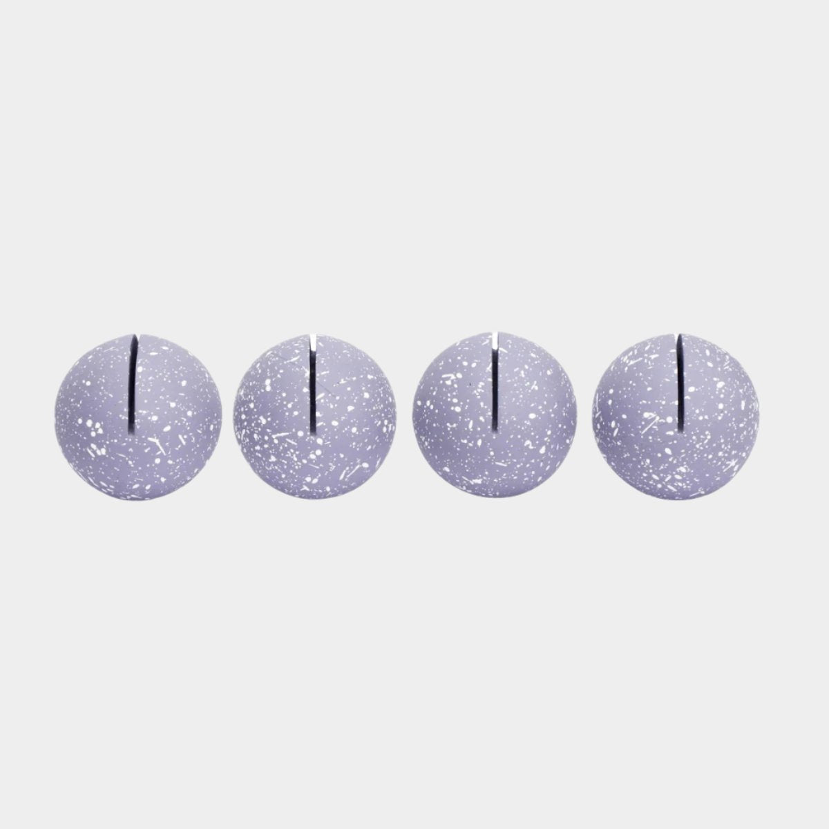 Gabby Speckled Purple Round Card Holder - Set of 4
