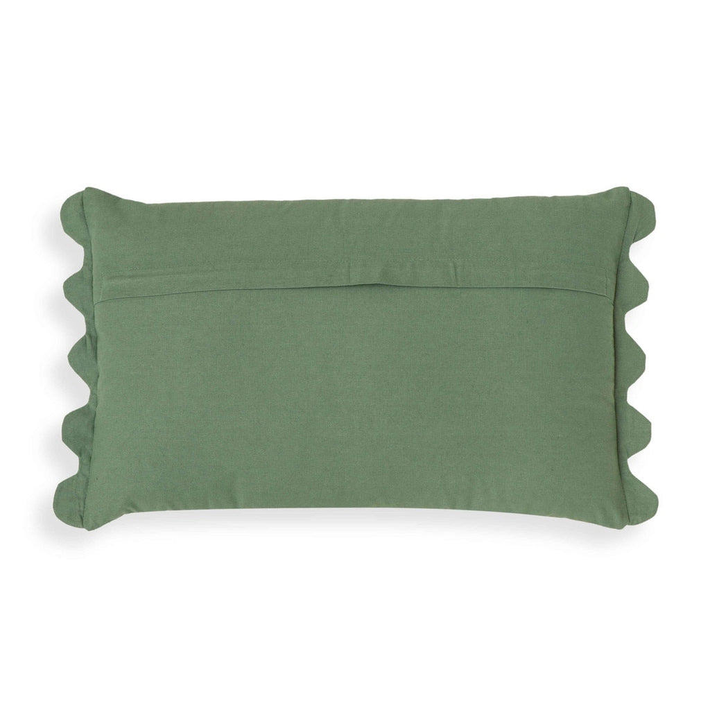 Portia Aqua Embroidered Cotton Flex 20" x 12" Accent Cushion
