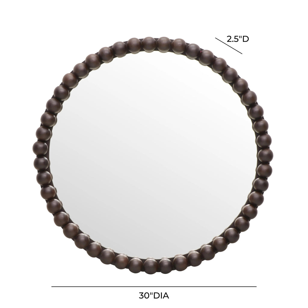 Baria Black Wooden Mirror