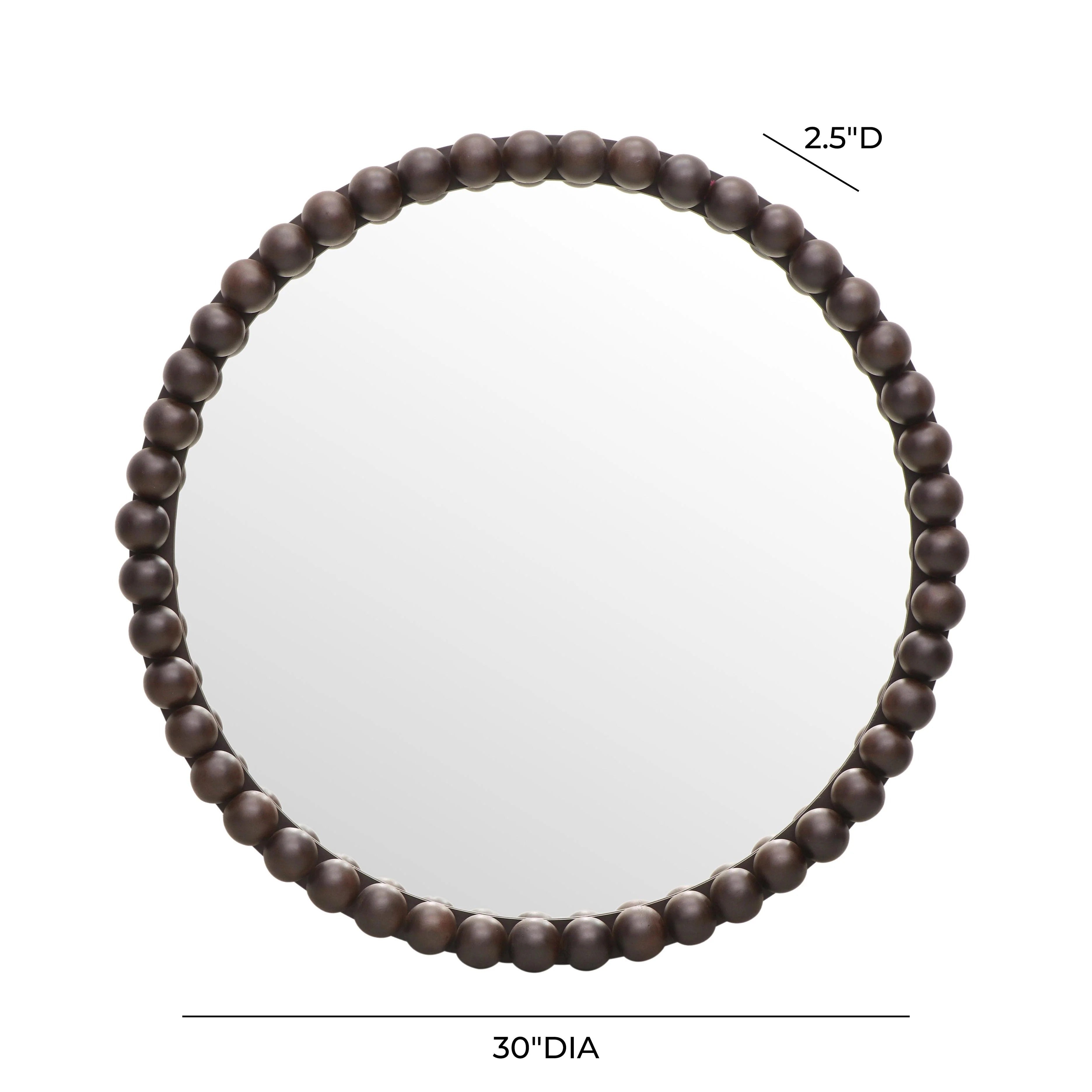 Baria Black Wooden Mirror