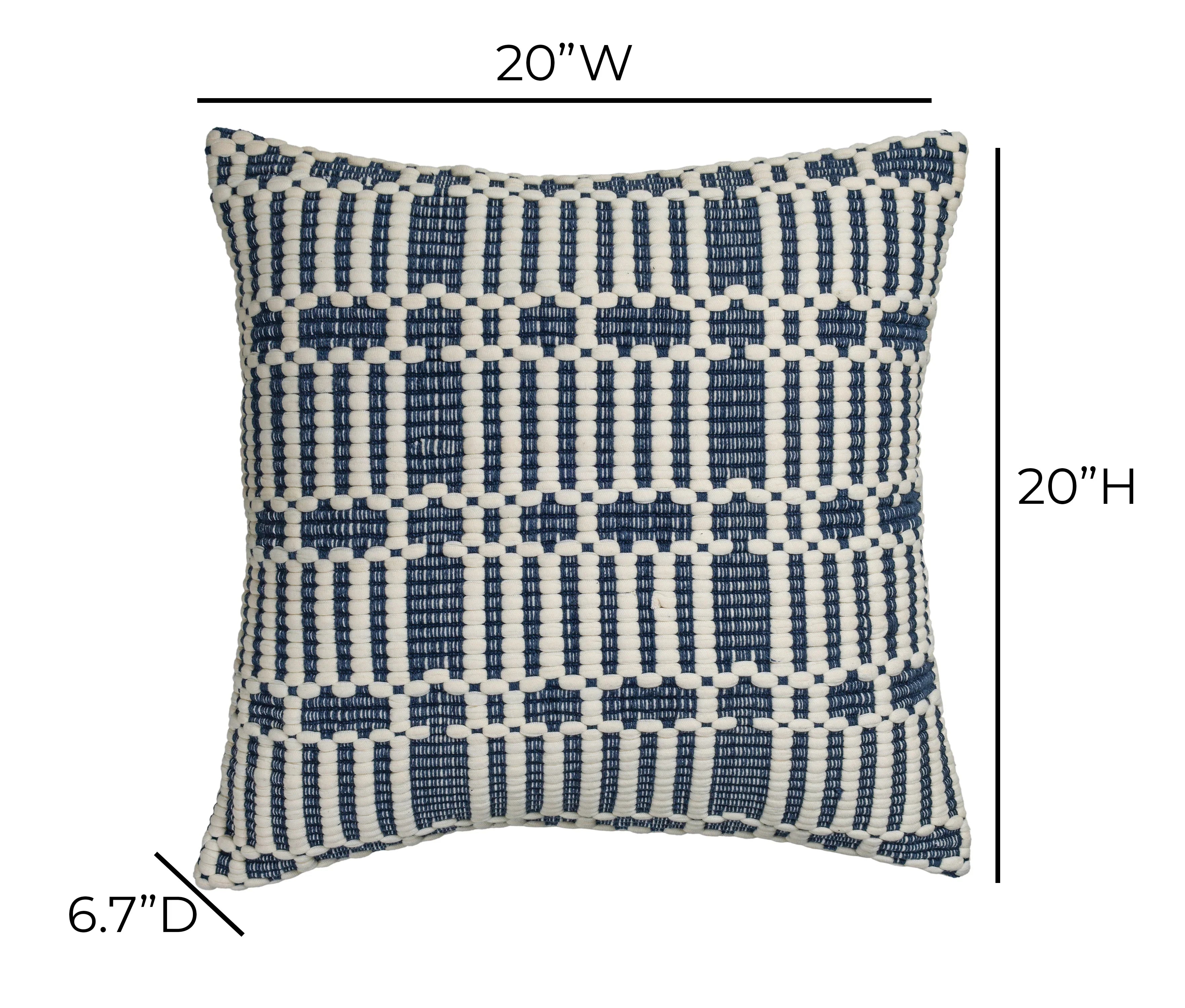 Maresh 20" Square Woven Throw Pillow