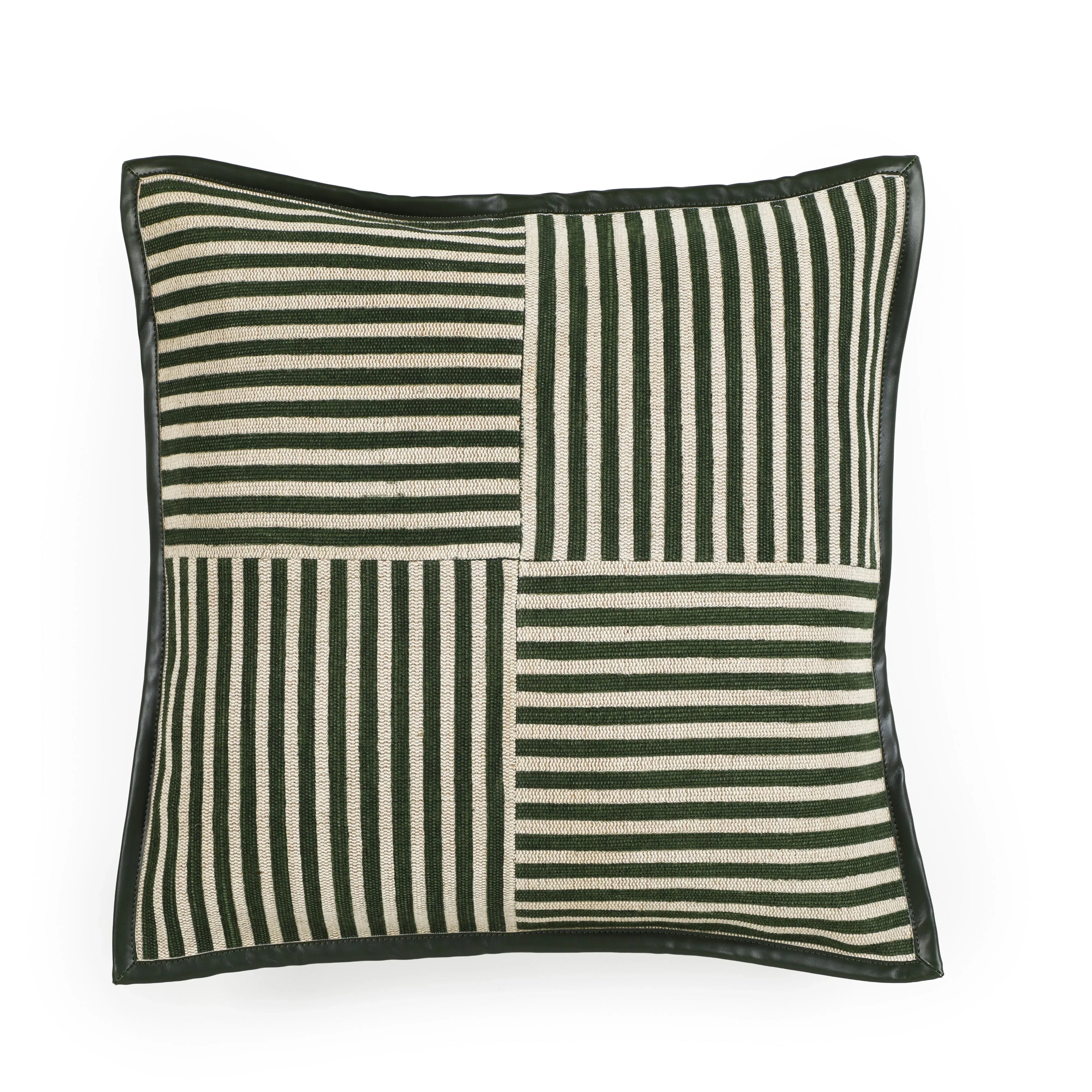 Kora 20" Cotton Jute Contract-Grade Throw Pillow