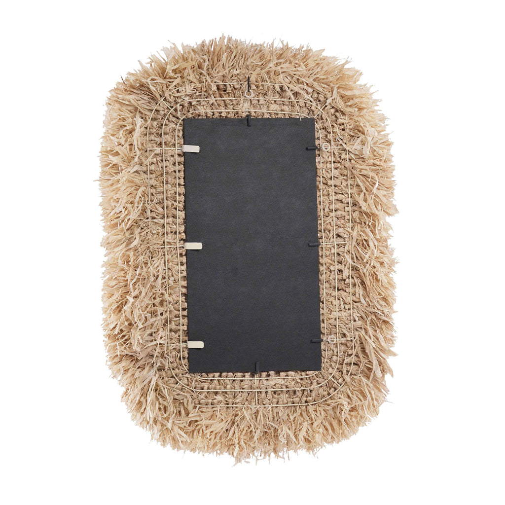 Palm 29.6"x43.4" Natural Sisal Rectangular Wall Mirror