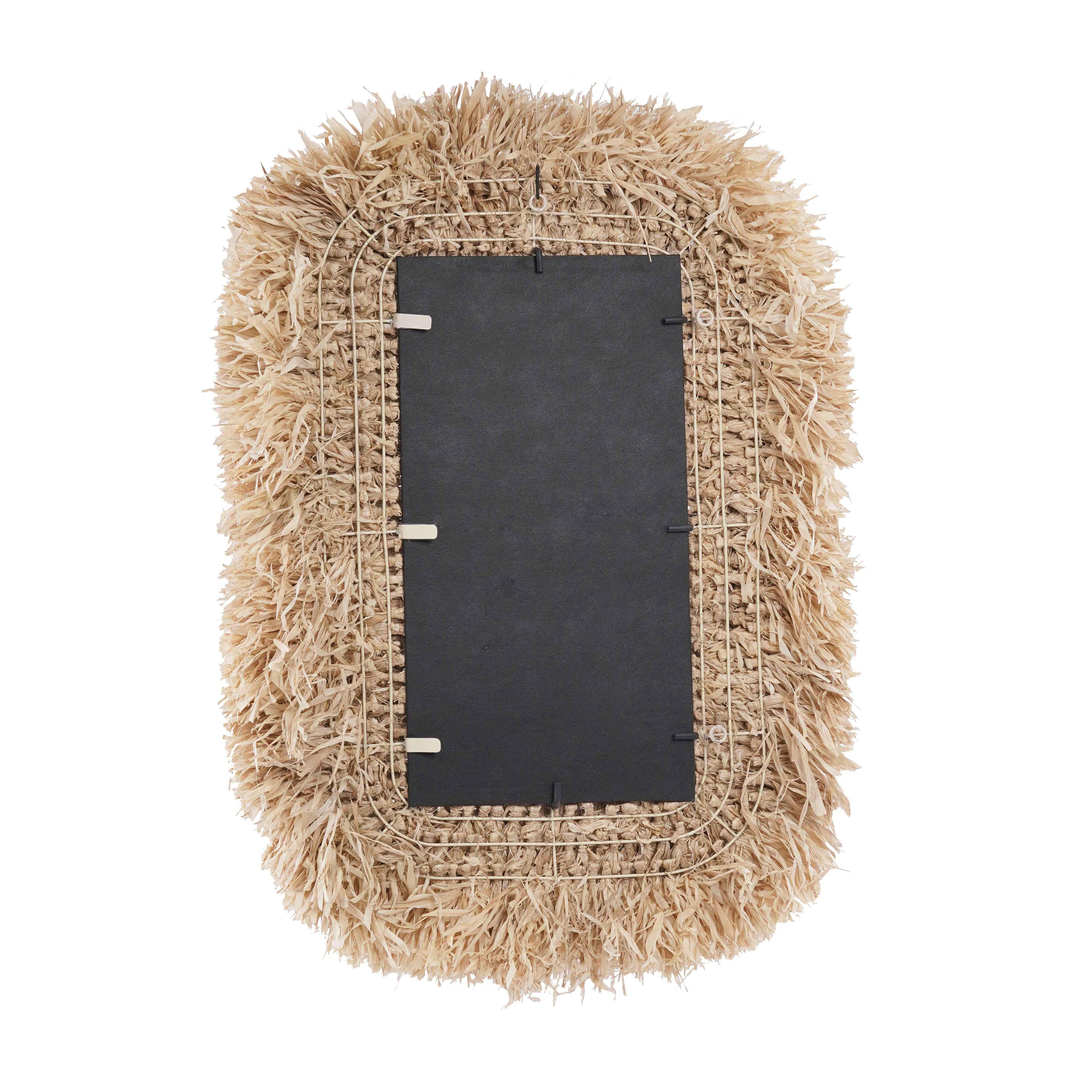 Palm 29.6"x43.4" Natural Sisal Rectangular Wall Mirror
