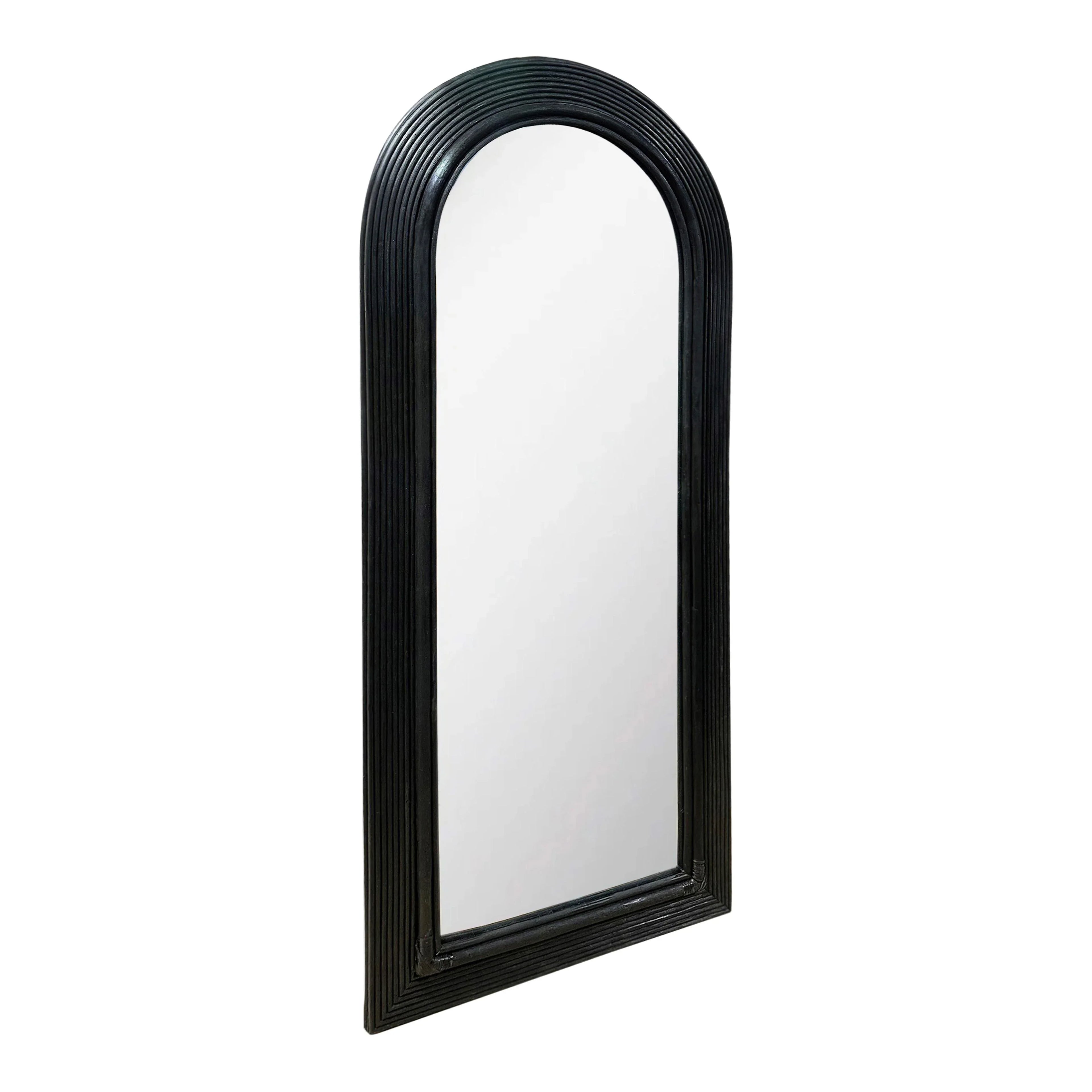 Tanya 70" Rattan Floor Mirror