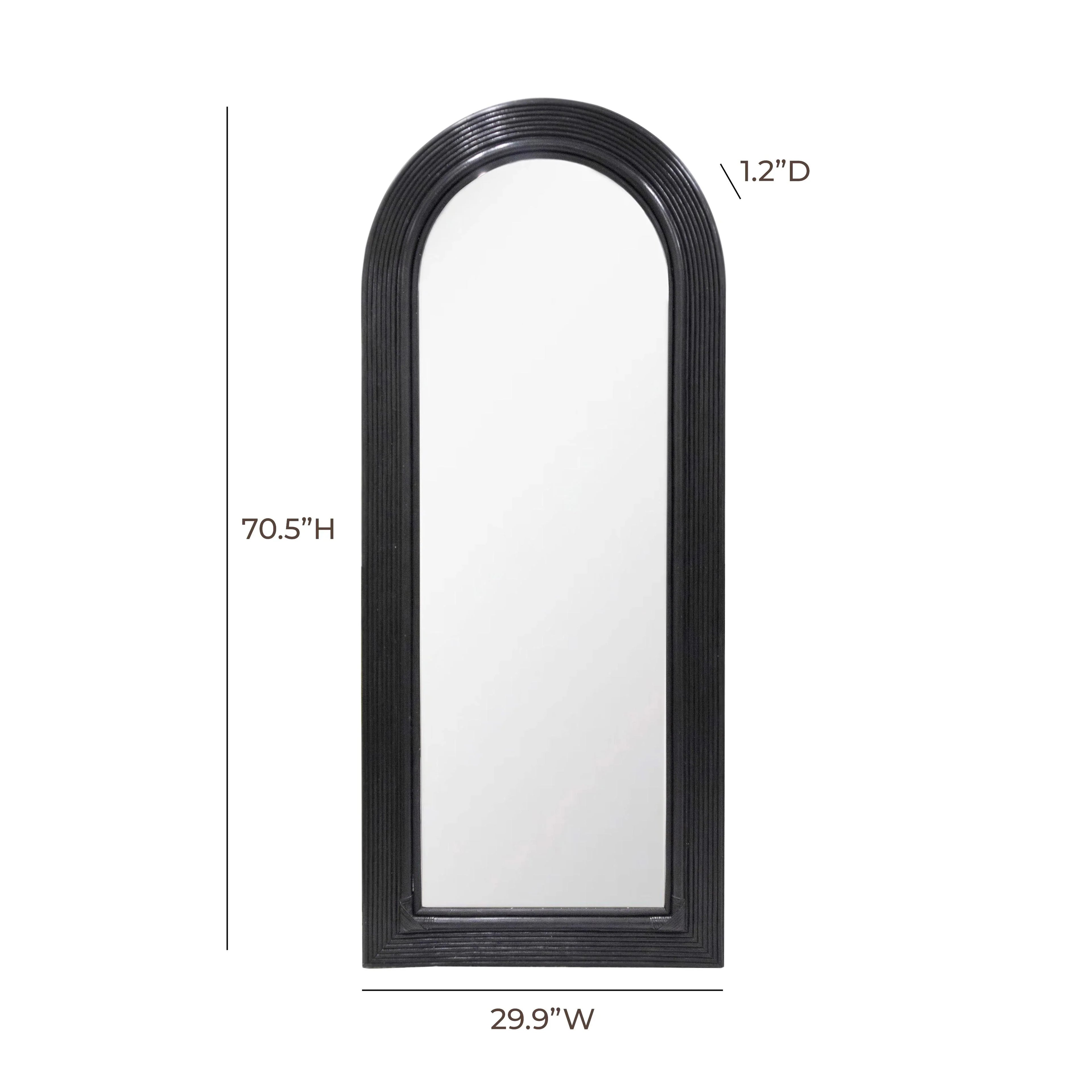 Tanya 70" Rattan Floor Mirror