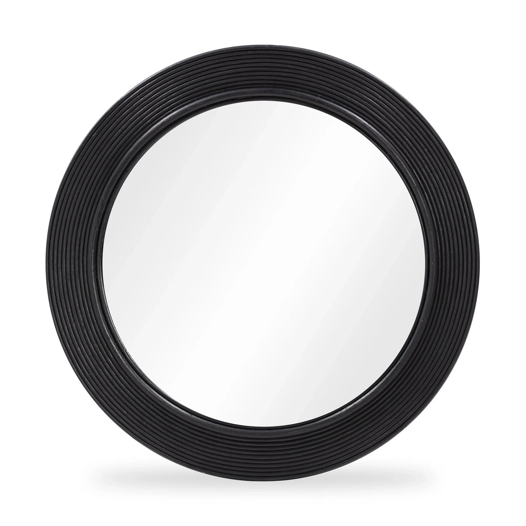 Tanya 43.5" Rattan Round Wall Mirror