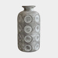 Earthenware Aztec Tub Flower Vase in Grey