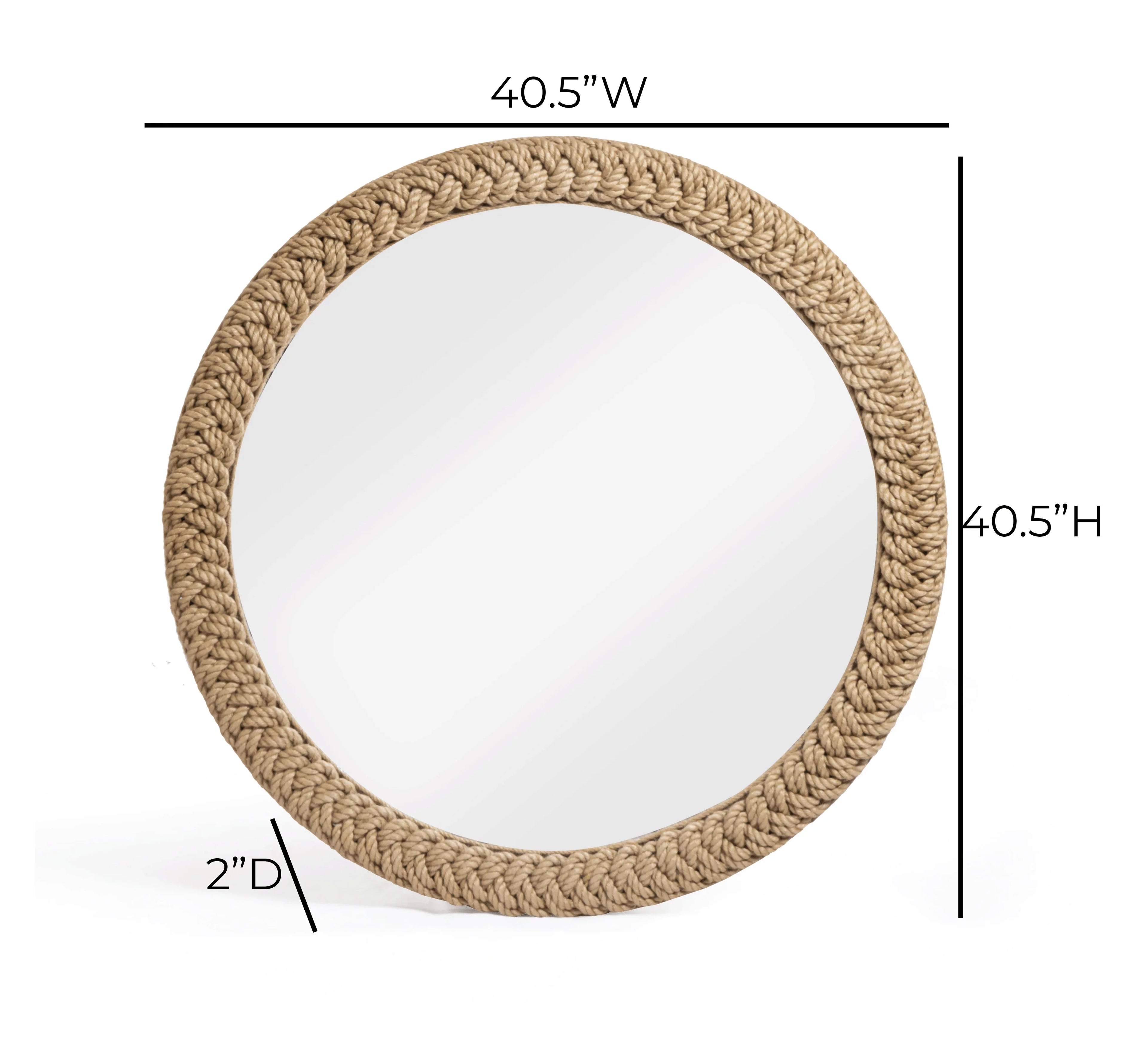Midge 40.5" Rope Round Wall Mirror