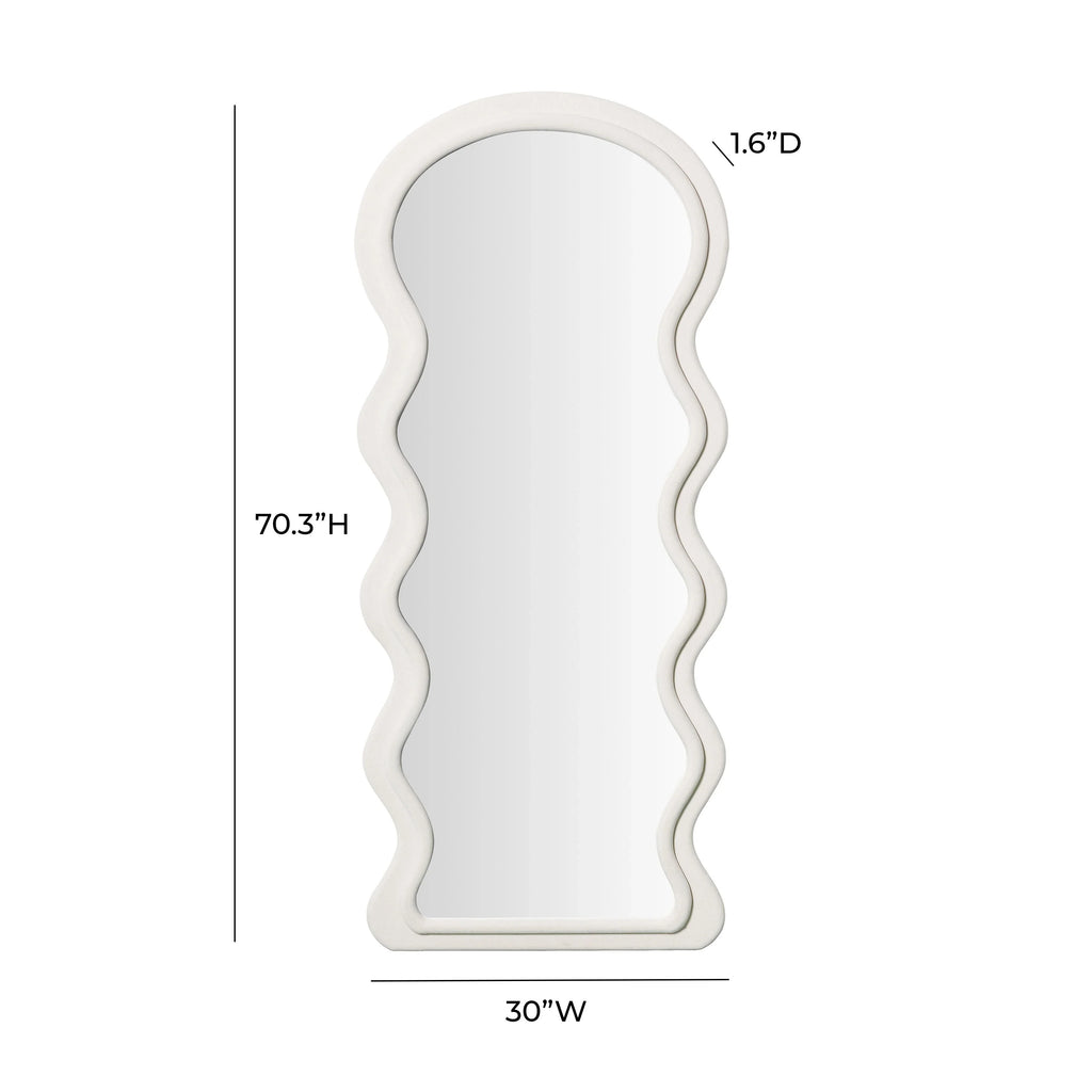 Rhodes 70" Velvet Floor Mirror