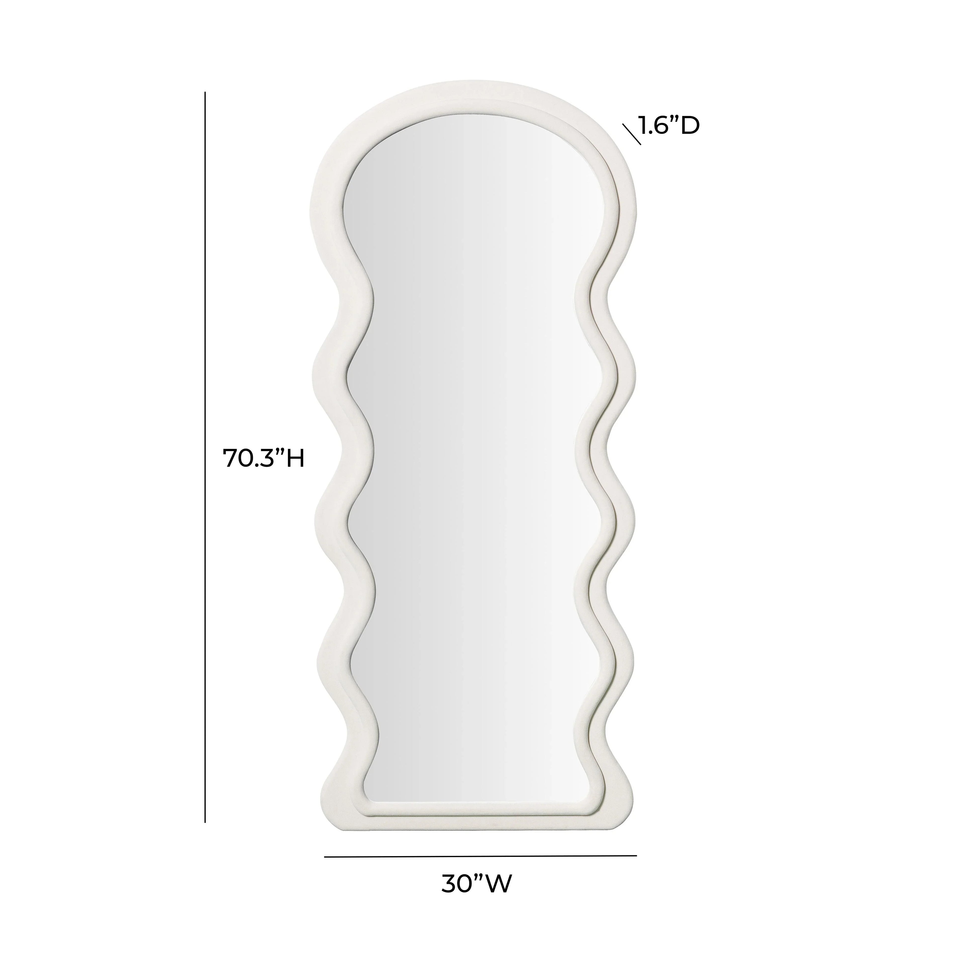 Rhodes 70" Velvet Floor Mirror