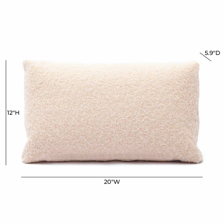 Malolo Long Mohair 20”x12" Rectangular Vegan-Down Pillow