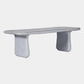 Athen 95" Grey Faux Stone Indoor / Outdoor Rectangular Dining Table