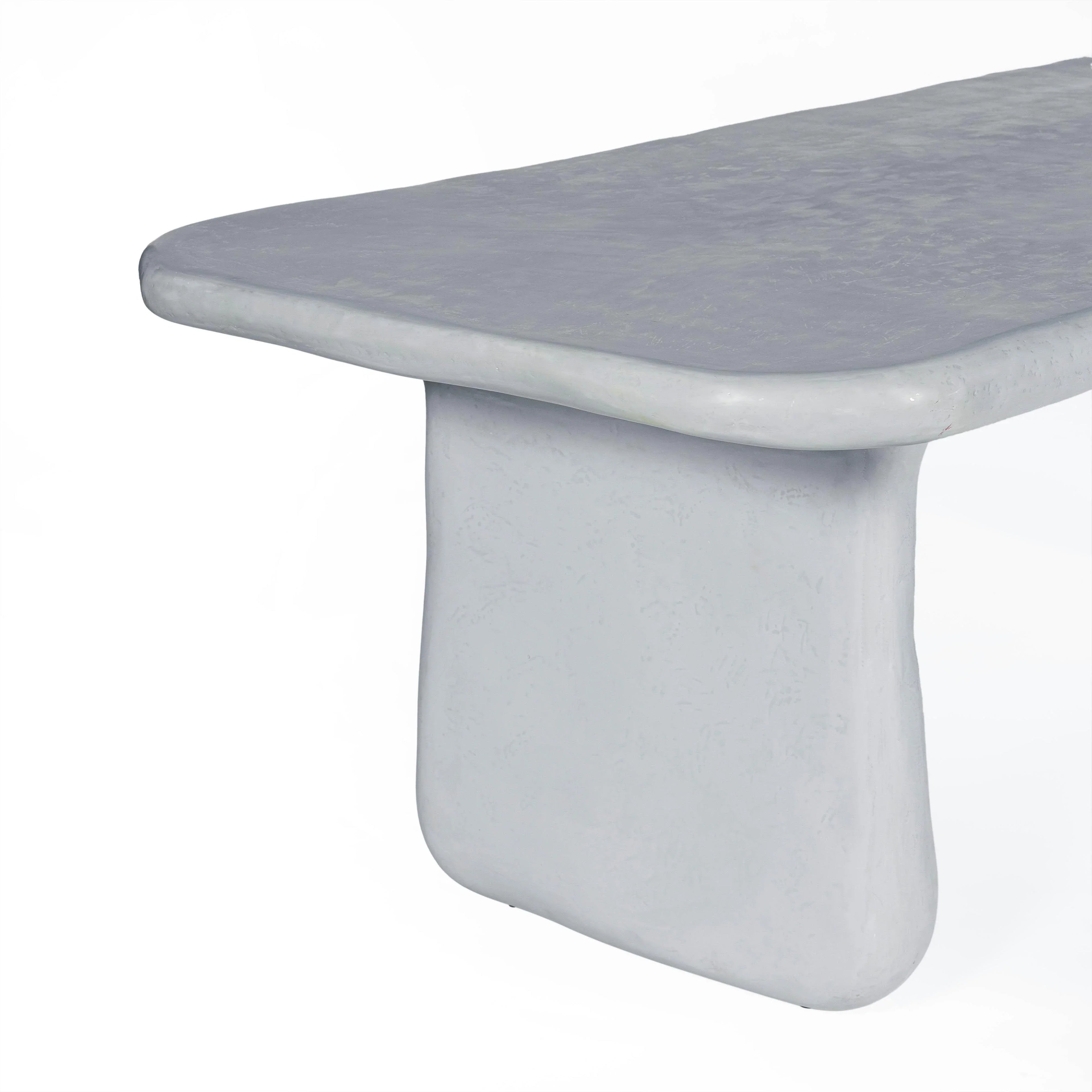 Athen 95" Grey Faux Stone Indoor / Outdoor Rectangular Dining Table