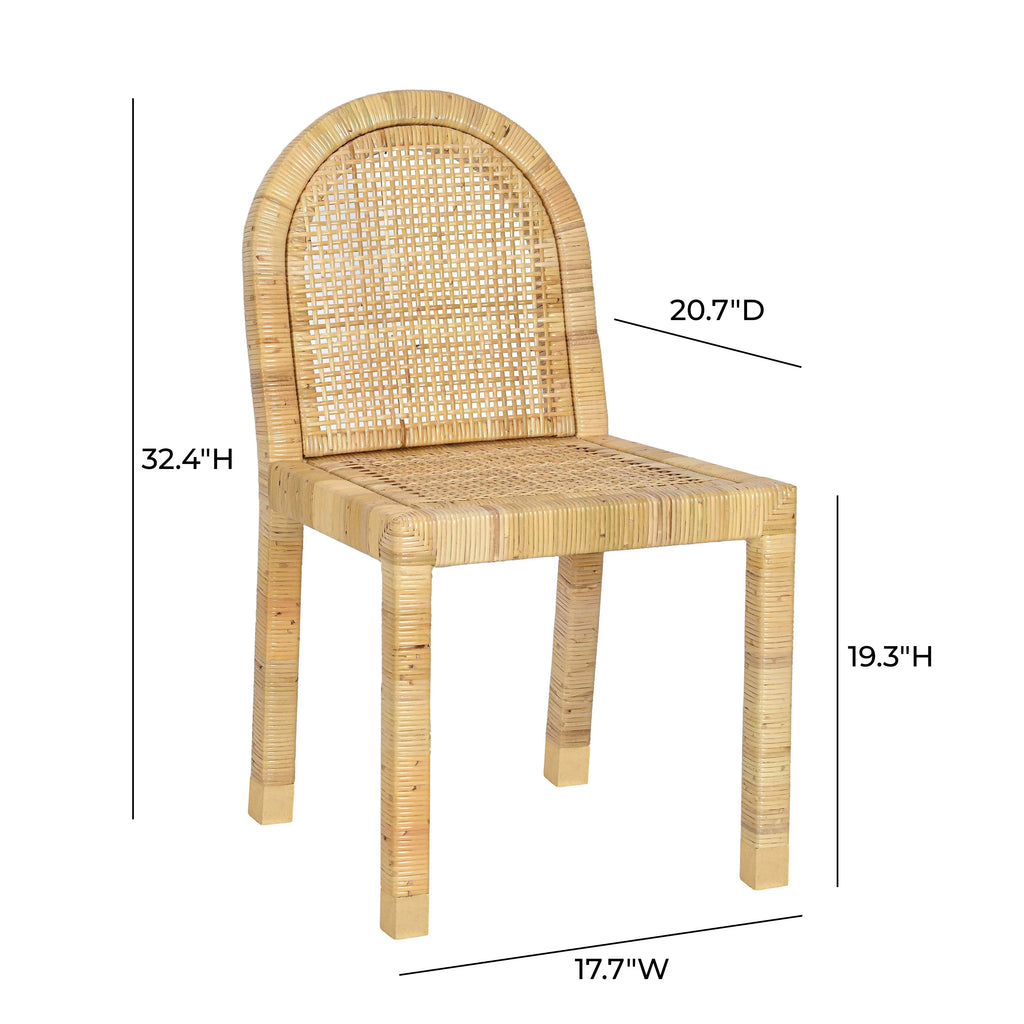 Amara Cream Contract-Grade Linen Arched Dining Chair