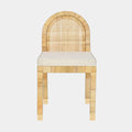 Amara Cream Contract-Grade Linen Arched Dining Chair