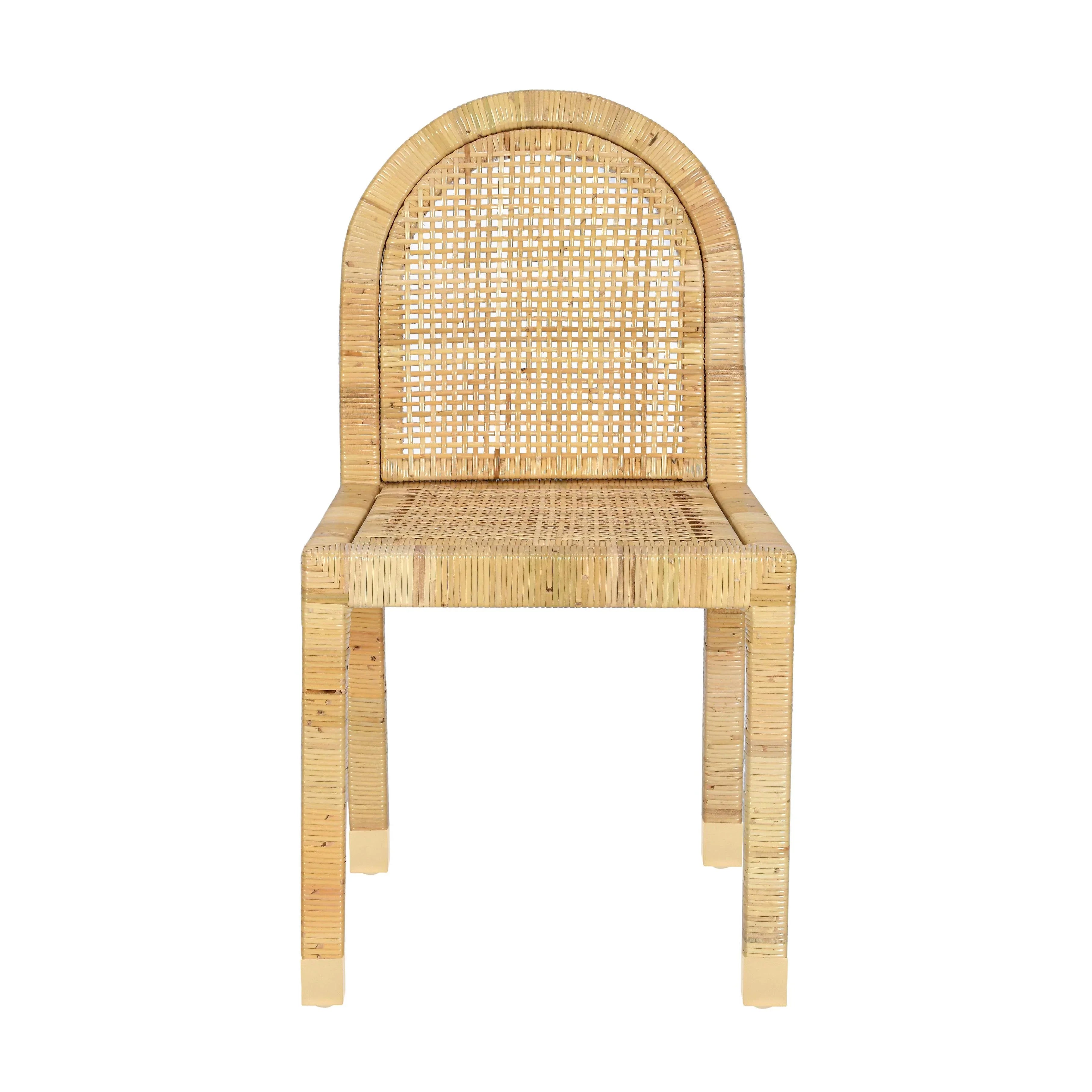 Amara Cream Contract-Grade Linen Arched Dining Chair