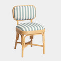 Dorine Striped Performance Linen & Rattan Dining Chair