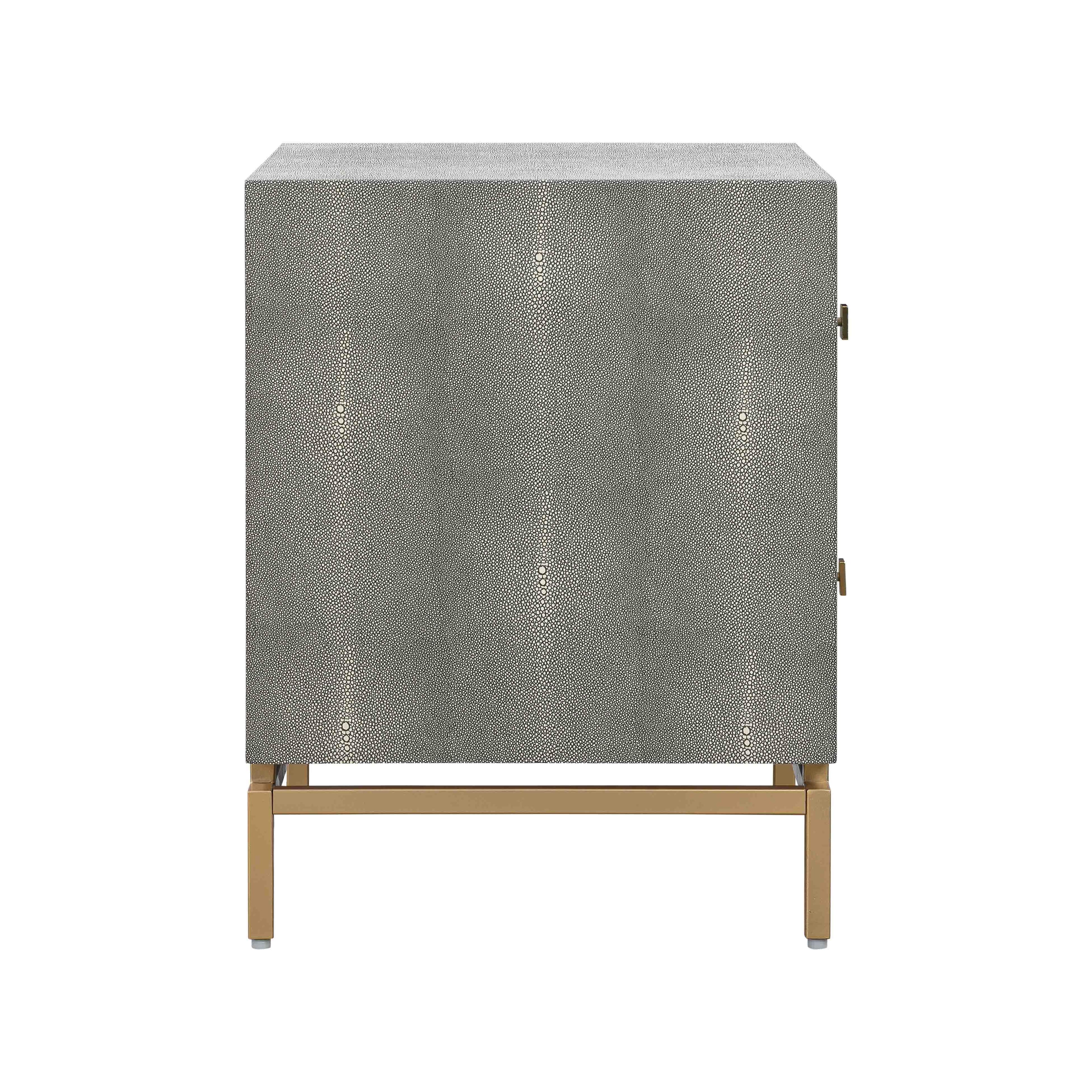 Pesce 25" Faux Shagreen 2-Drawer Nightstand
