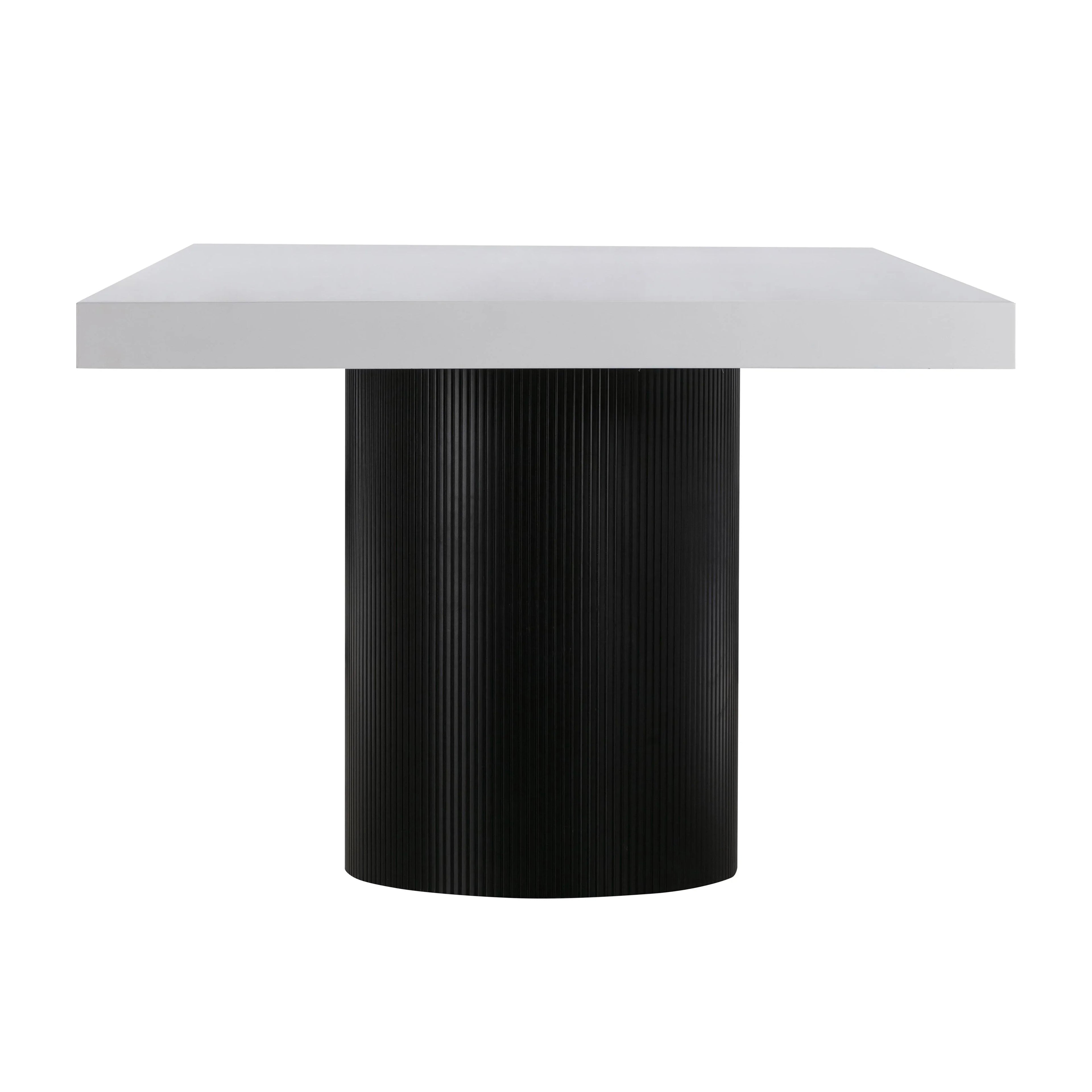 Nova 95" White Lacquer Rectangular Dining Table