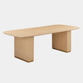 Akiba 96" Natural Ash & Rattan Rectangular Dining Table
