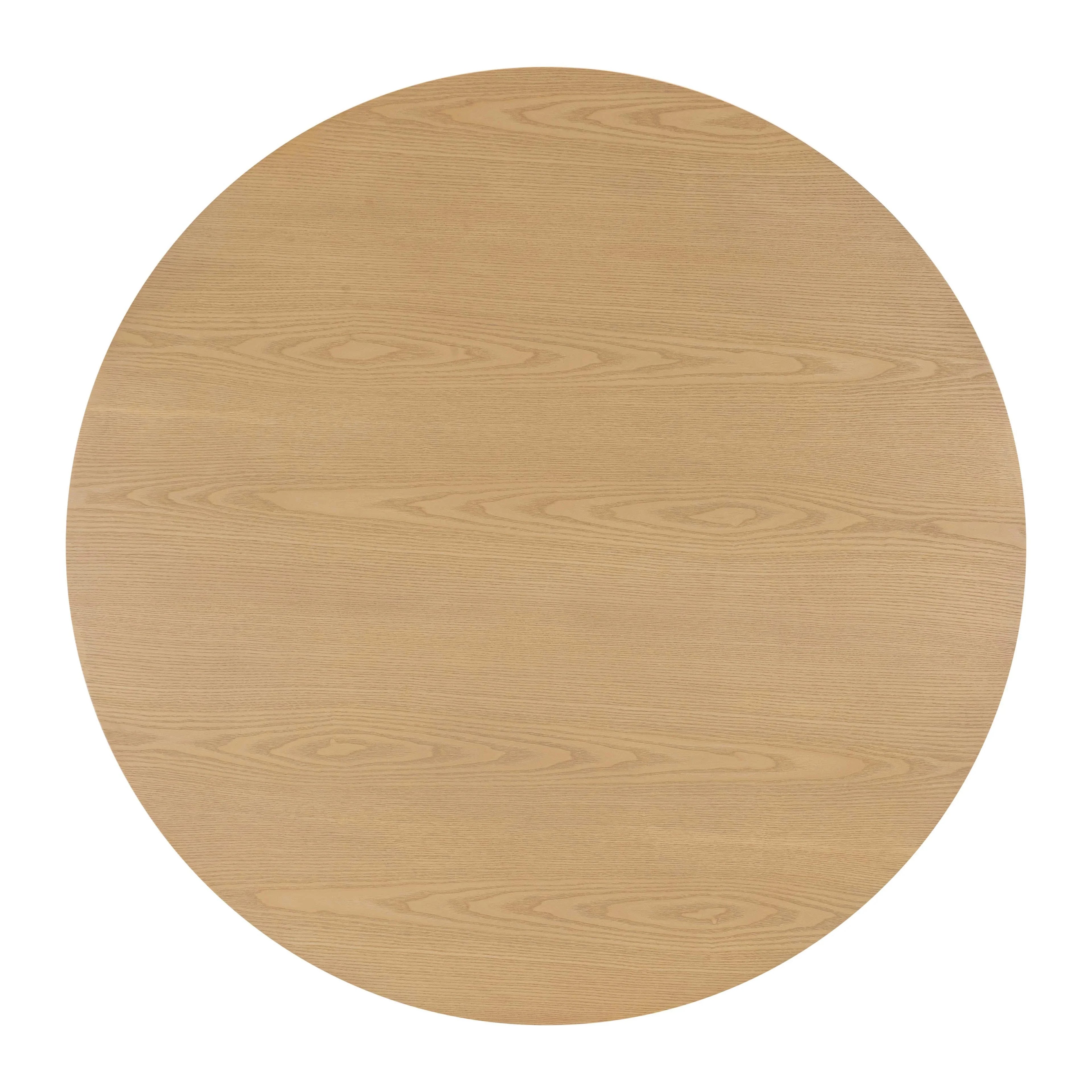 Akiba 47" Natural Ash & Rattan Round Dining Table