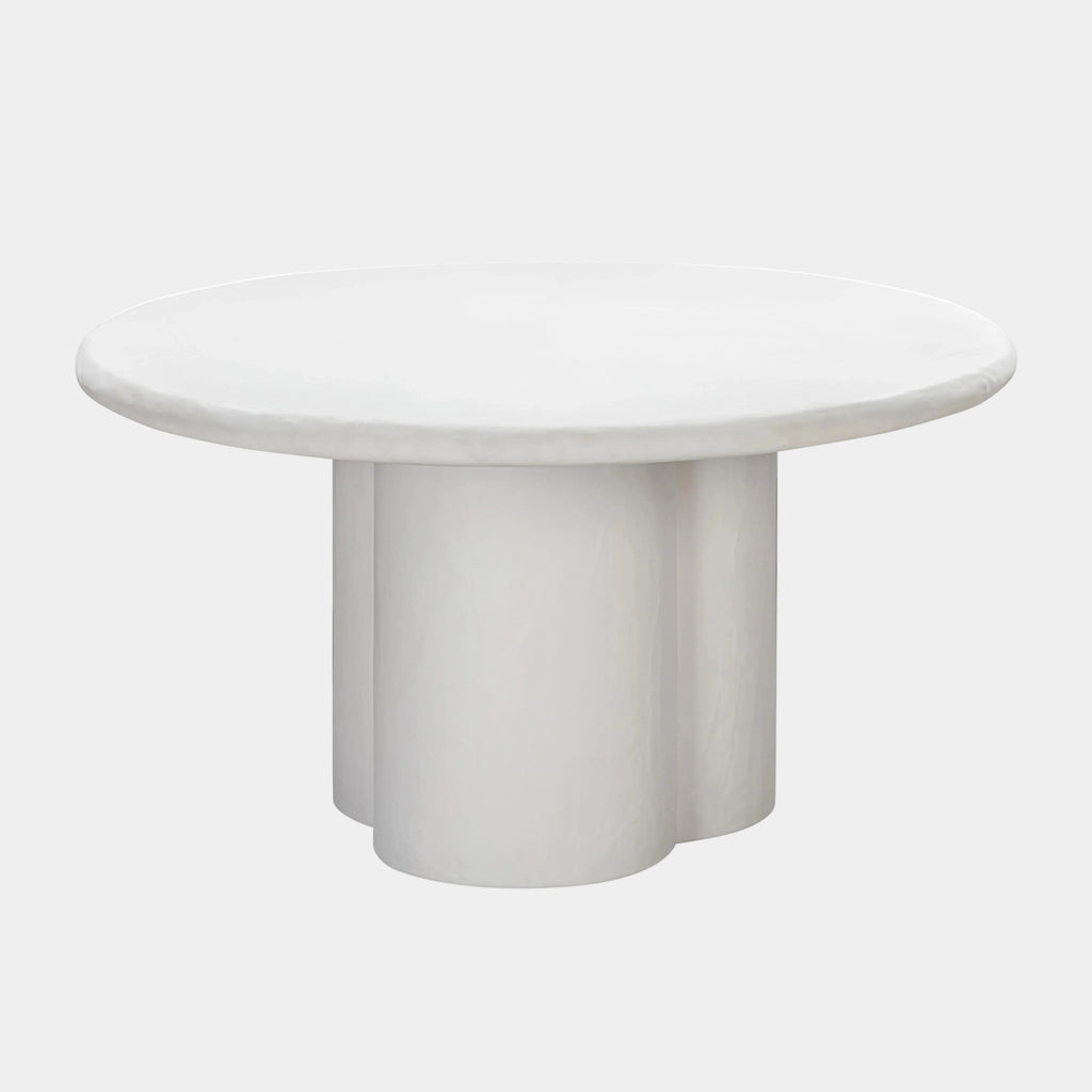 Elika 59" Faux Plaster Indoor / Outdoor Round Dining Table