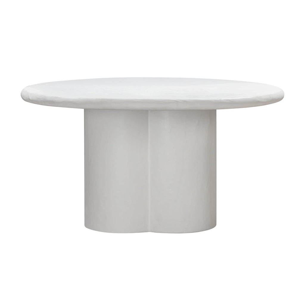 Elika 59" Faux Plaster Indoor / Outdoor Round Dining Table