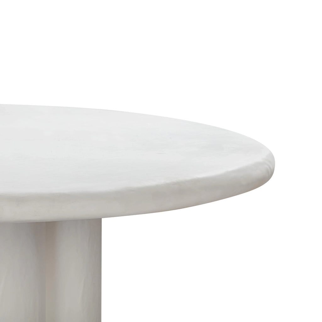Elika 59" Faux Plaster Indoor / Outdoor Round Dining Table