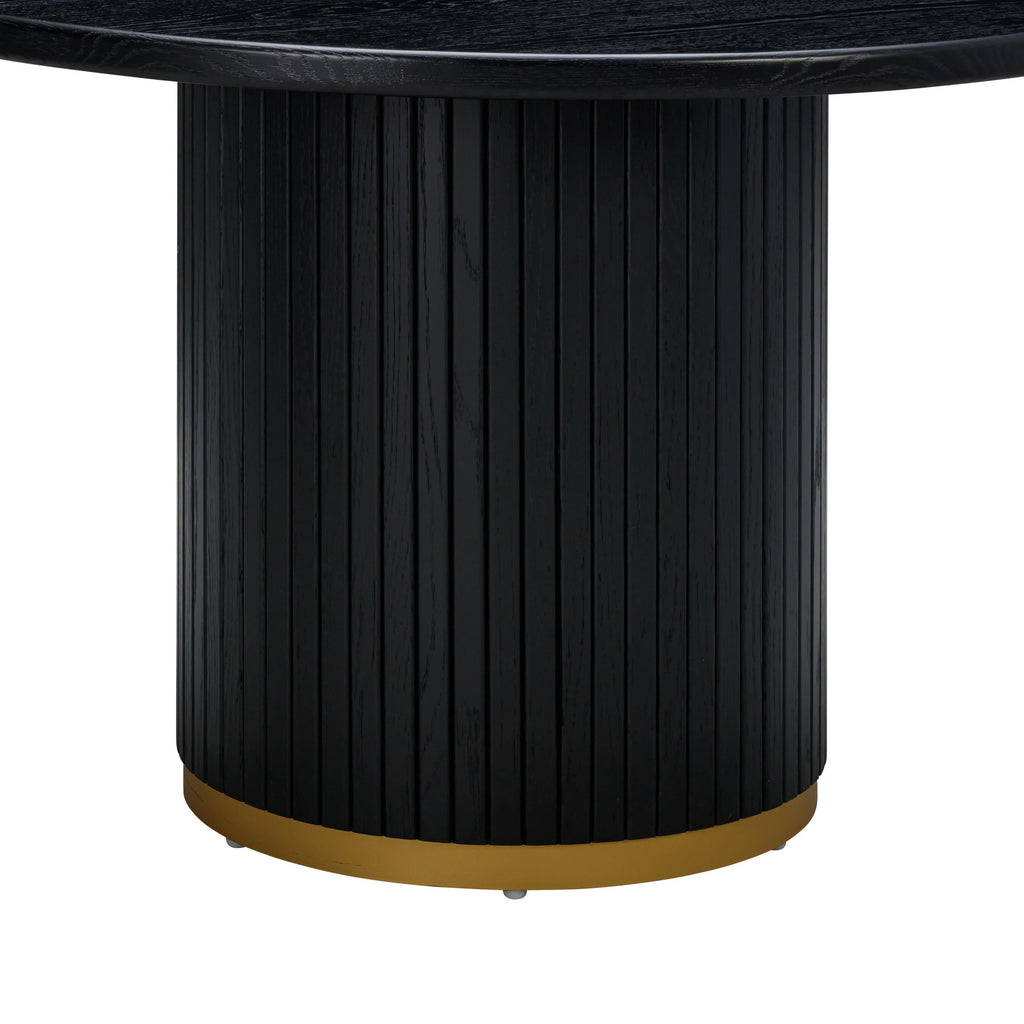 Chelsea 47" Oak Wood Round Dining Table