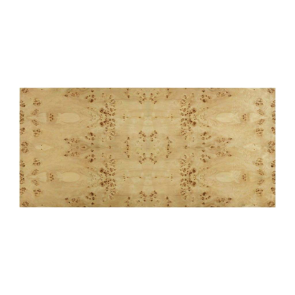 Brandyss 90" Natural Burl Rectangular Dining Table