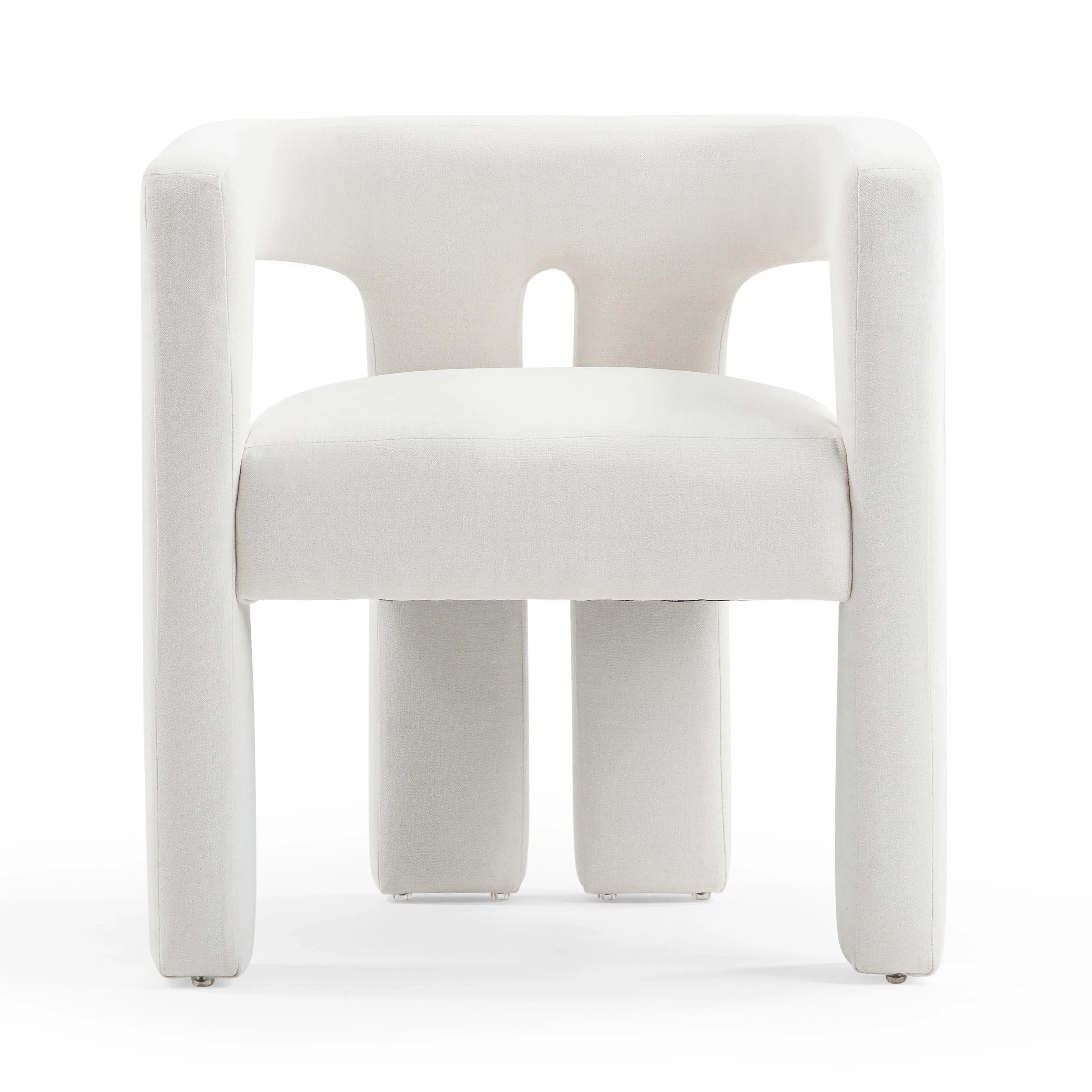 Sloane Bone White Upcycled Performance Fabric Accent Chair