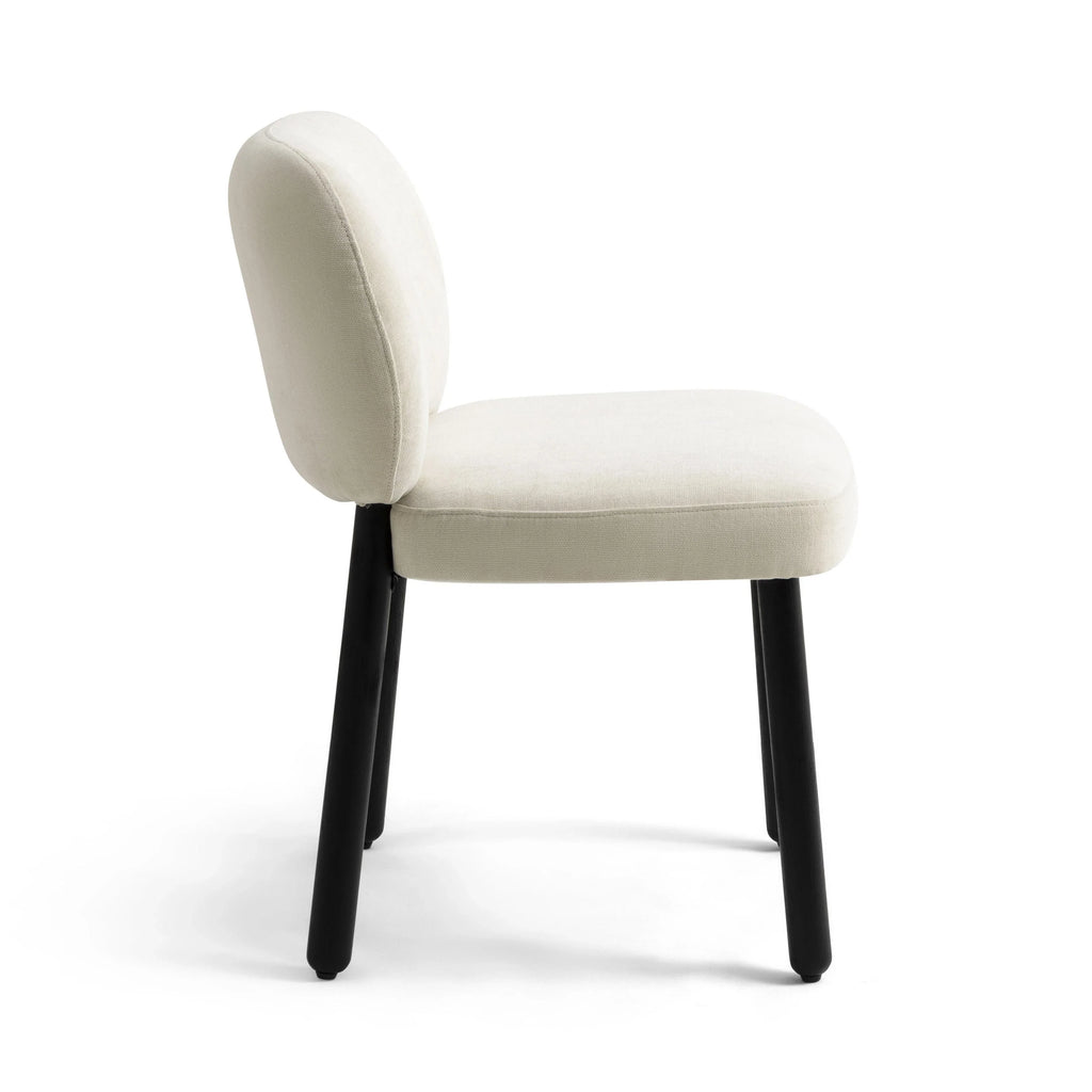 Foxy Cream Performance Basketweave Chenille Dining Chair
