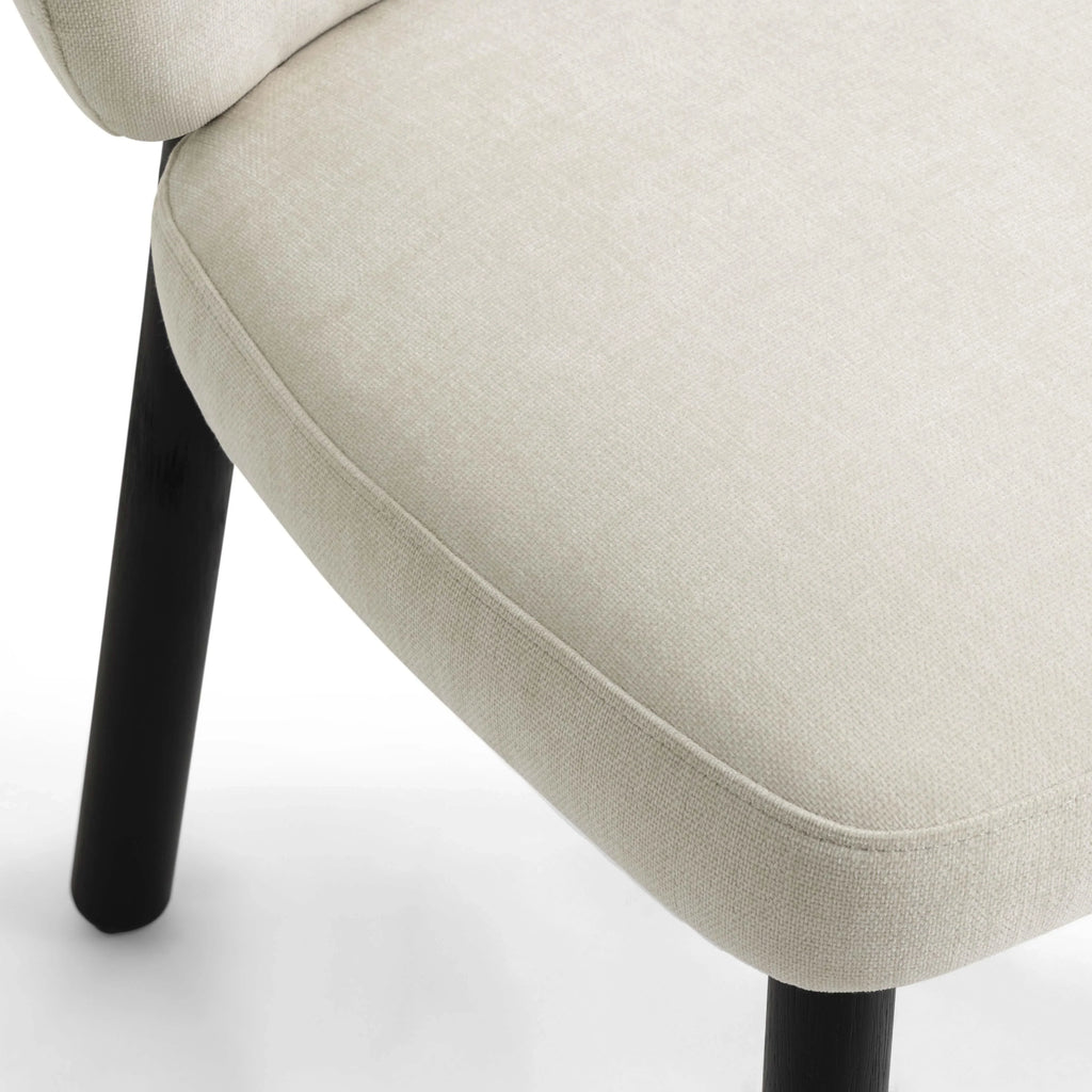 Foxy Cream Performance Basketweave Chenille Dining Chair
