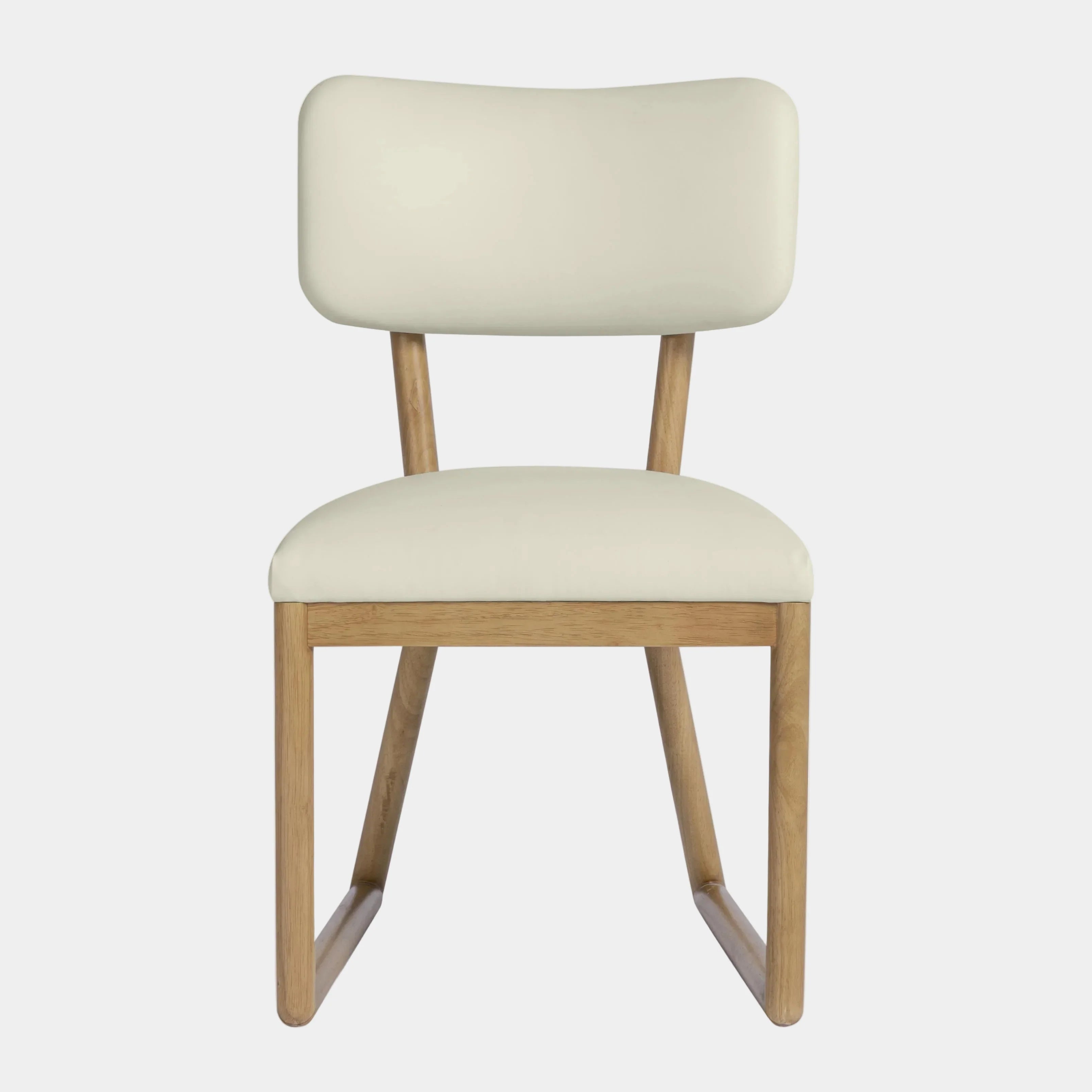 Bobbie Cream Contract-Grade Vegan Leather Dining Chair