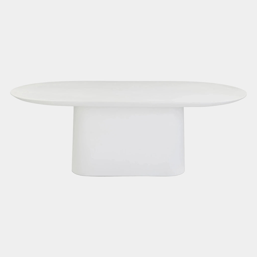 Nara 84" Pure White Indoor/Outdoor Concrete Dining Table