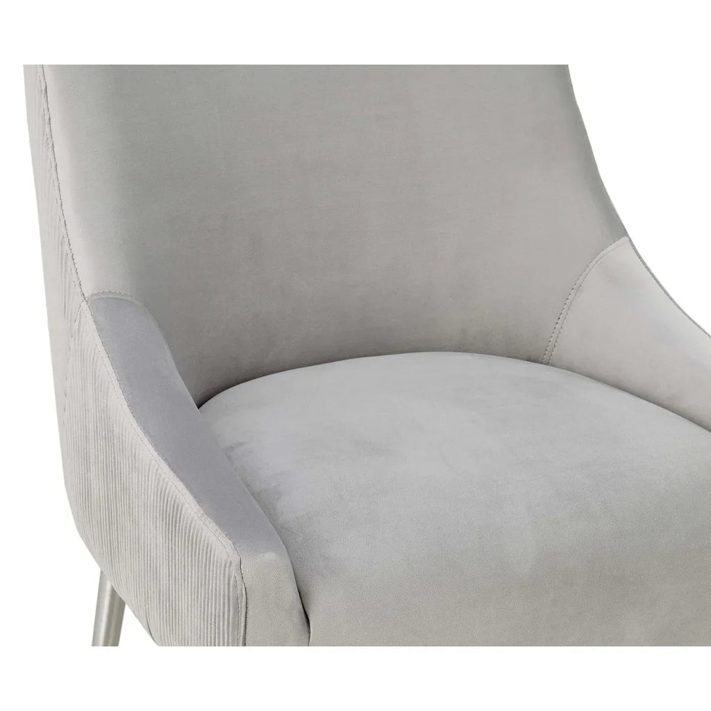 Beatrix Pleated Performance Velvet Stool