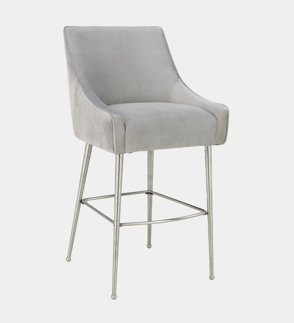 Beatrix Pleated Performance Velvet Stool