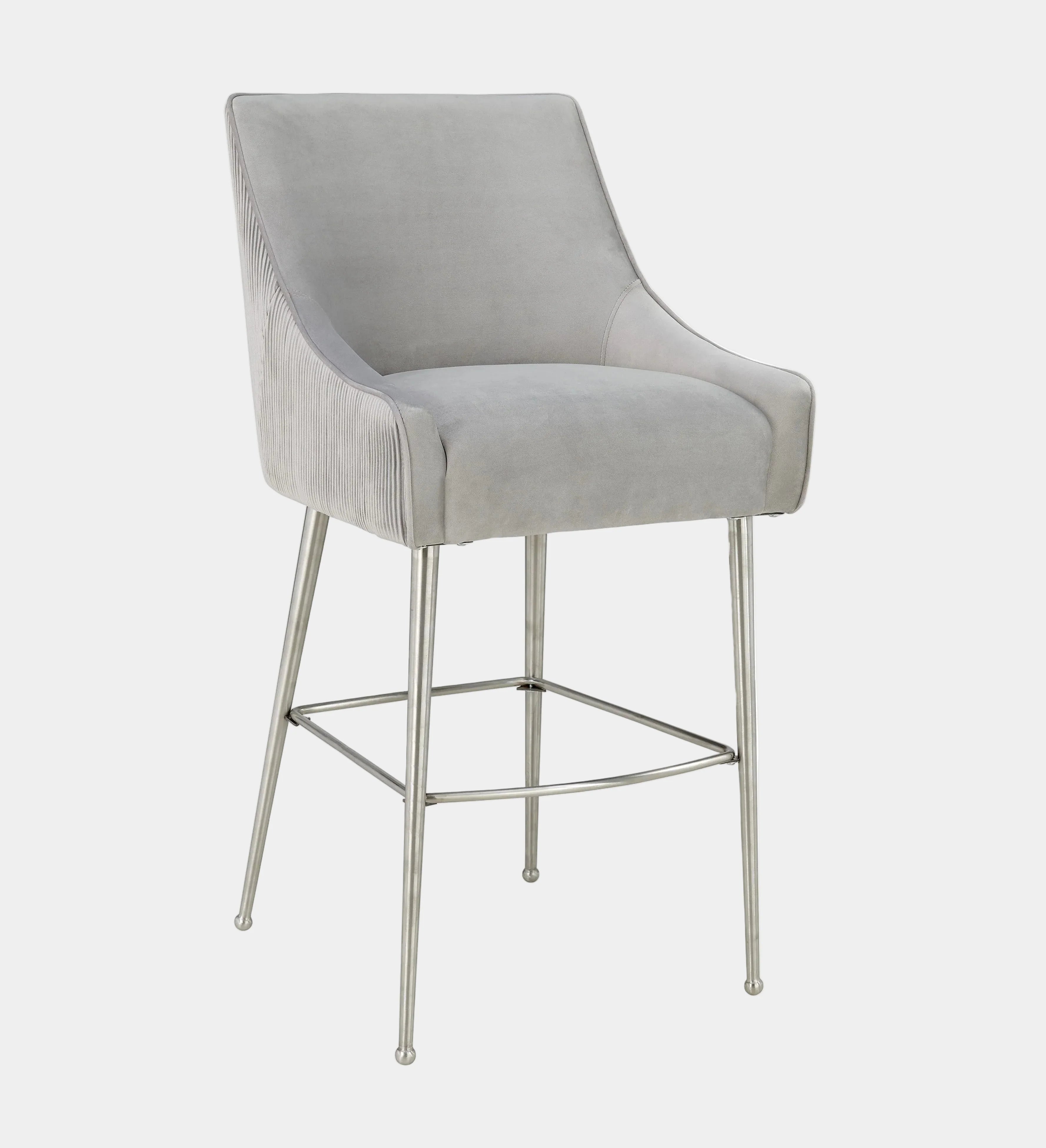 Beatrix Pleated Performance Velvet Stool