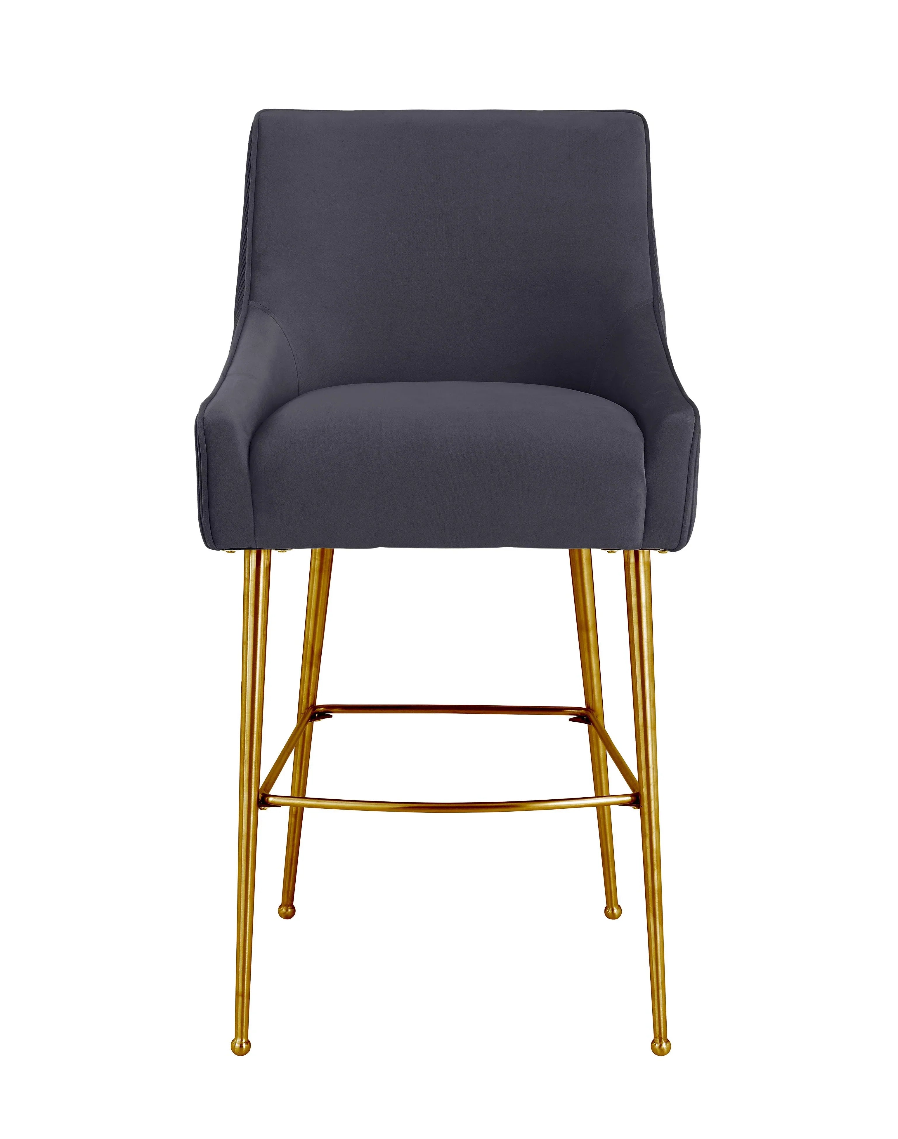 Beatrix Pleated Performance Velvet Stool