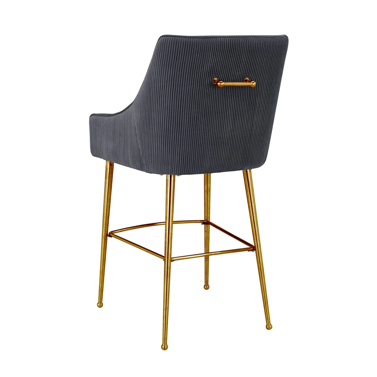 Beatrix Pleated Performance Velvet Stool